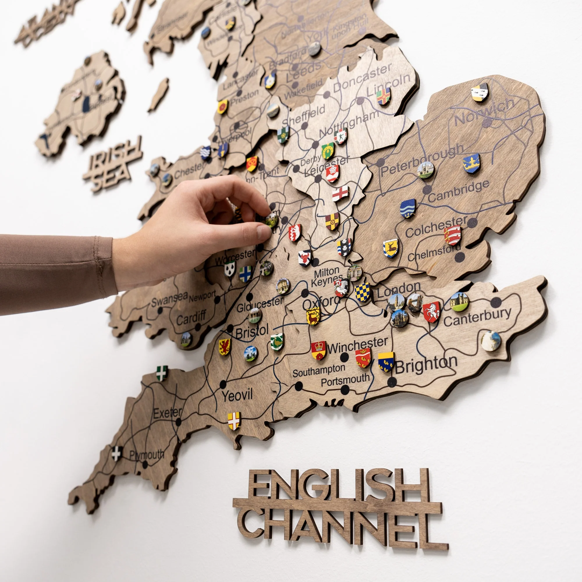 3D Wooden Map of the United Kingdom - Terra - Image 5