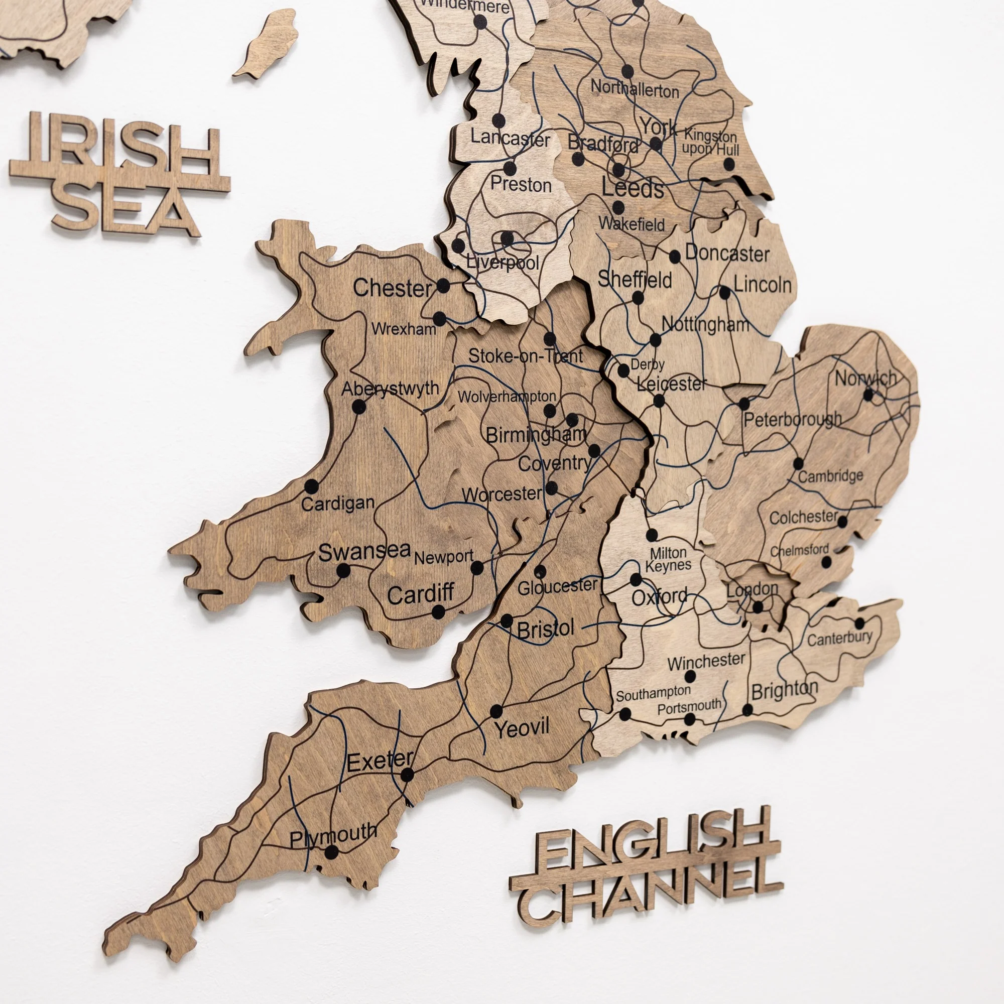 3D Wooden Map of the United Kingdom - Terra - Image 8