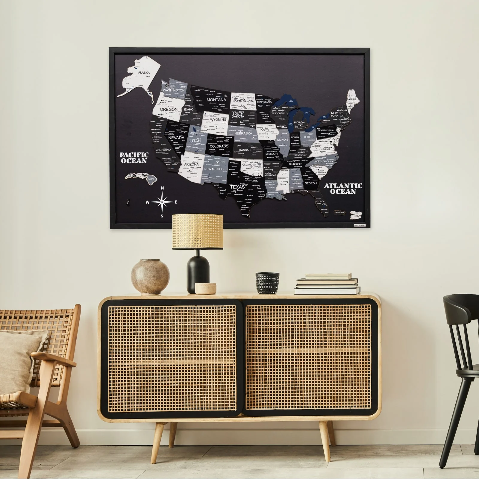 3D Wooden USA Map on Board Nordik - Image 13