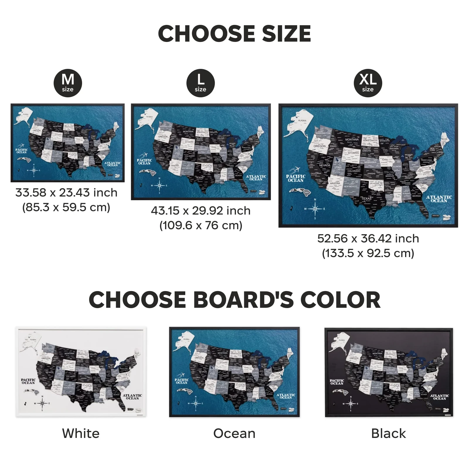 3D Wooden USA Map on Board Nordik - Image 16