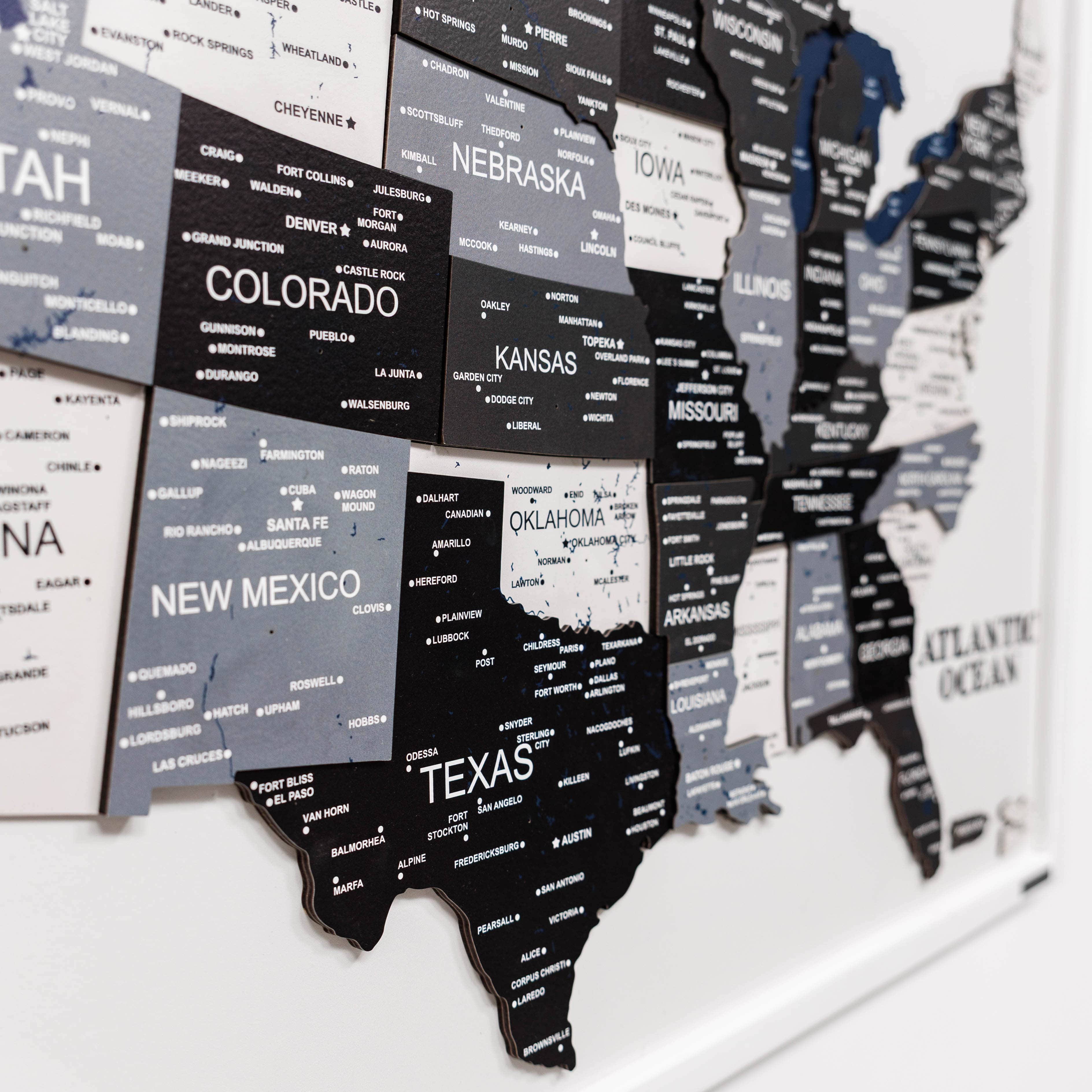 3D Wooden USA Map on Board Nordik - Image 2