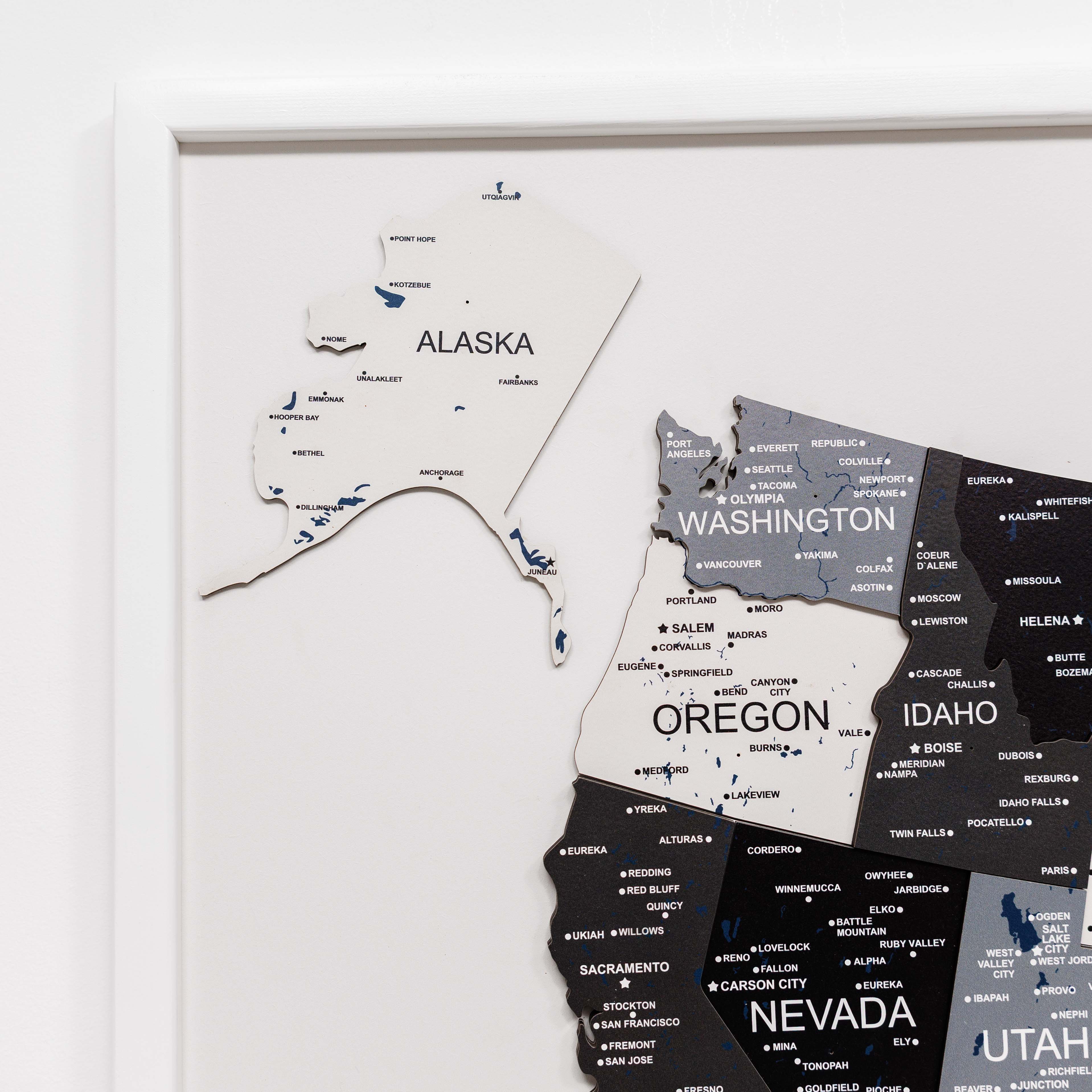 3D Wooden USA Map on Board Nordik - Image 7
