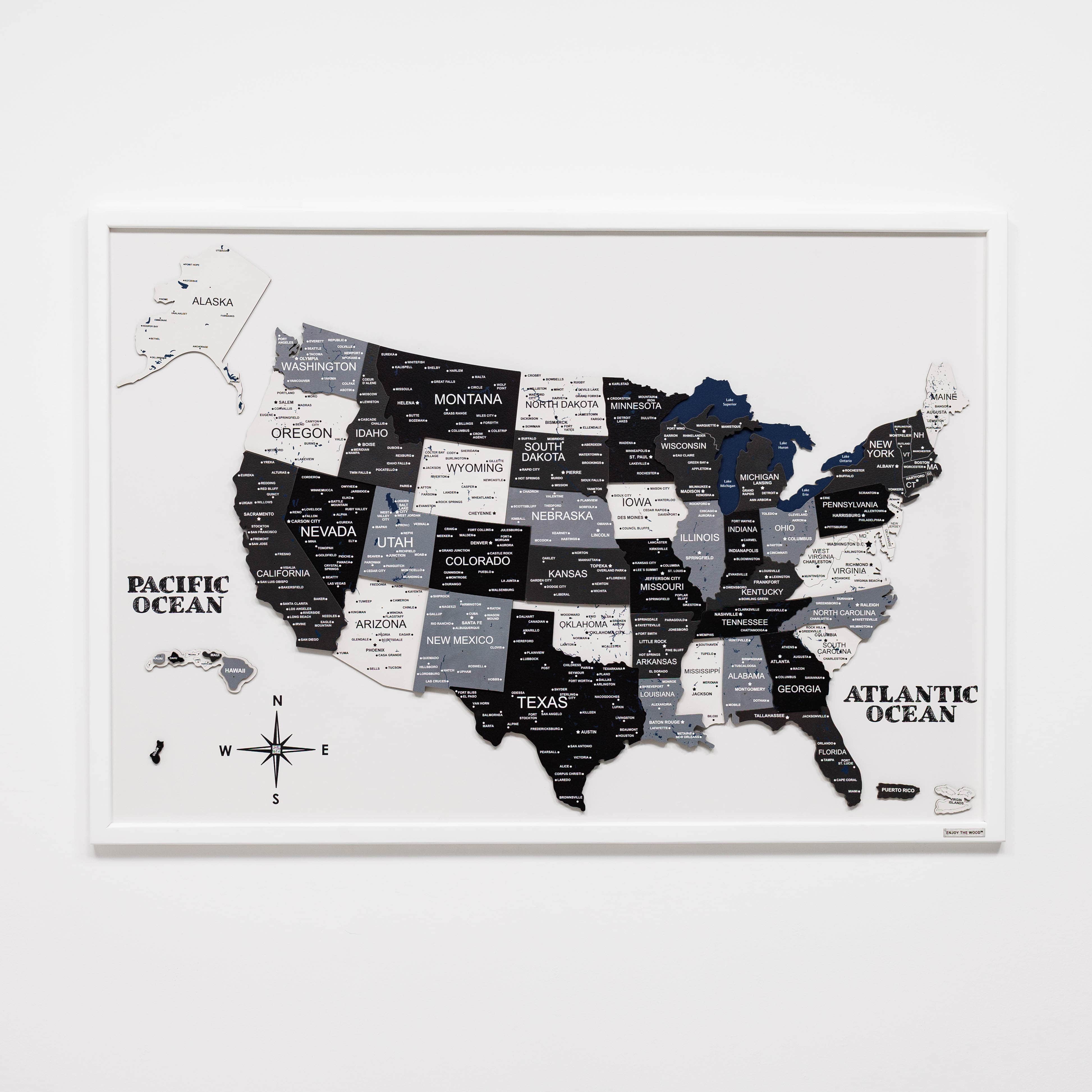 3D Wooden USA Map on Board Nordik - Image 8