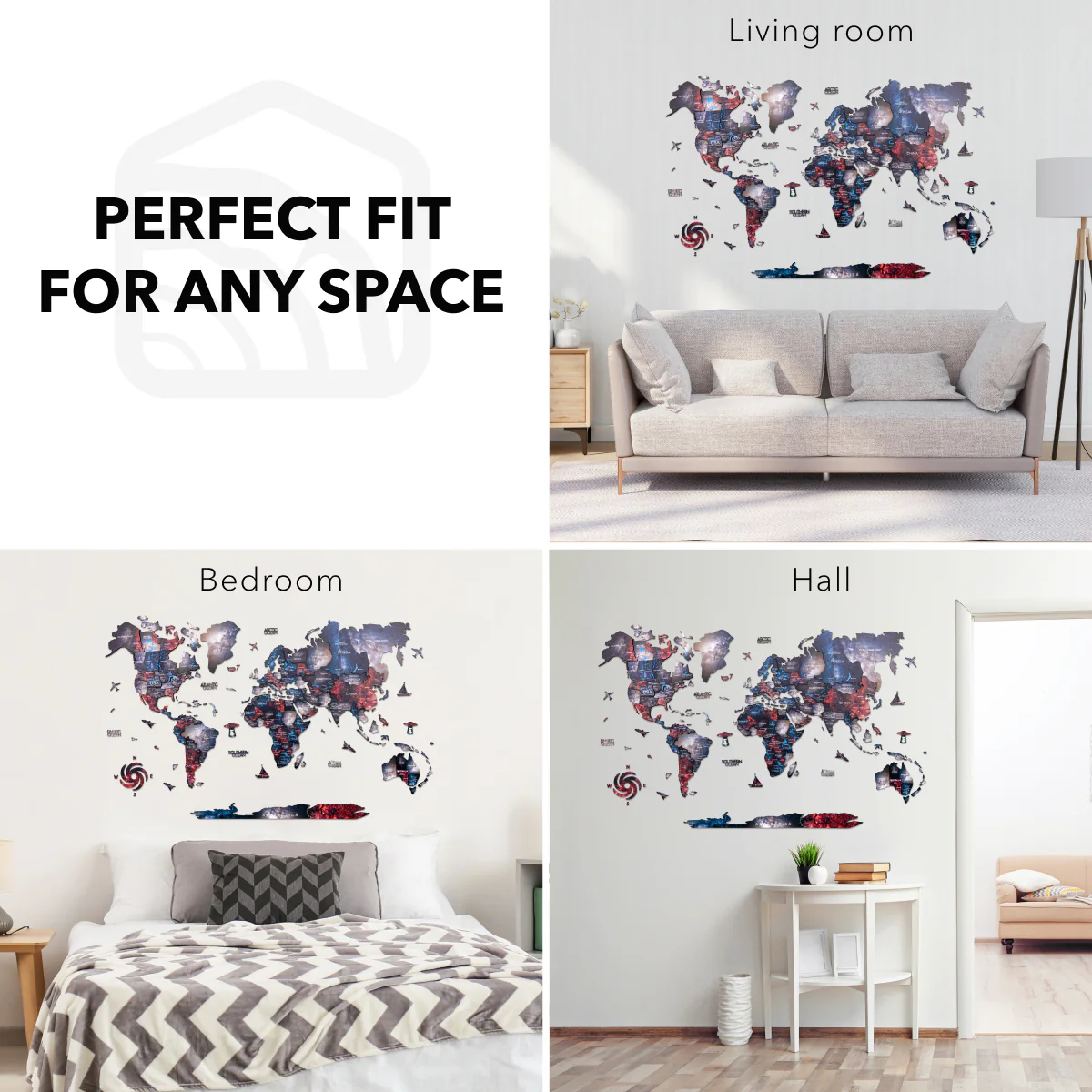3D Wooden World Map Alcor - Image 12