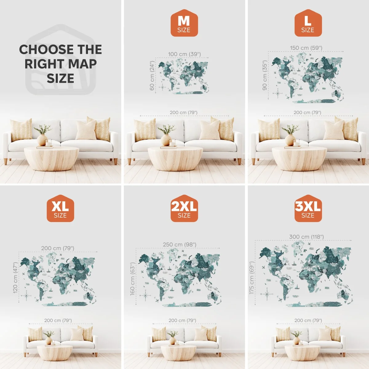 3D Wooden World Map Aurora - Image 10