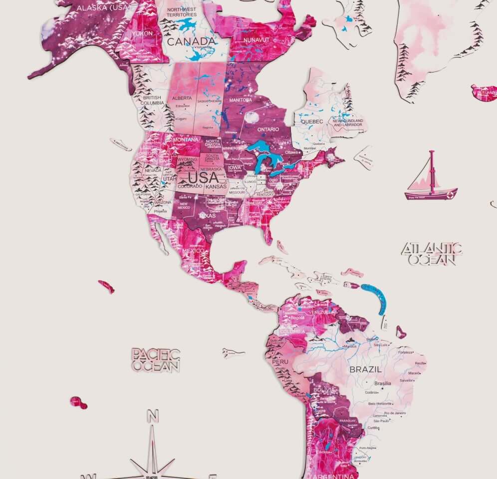 3D Wooden World Map Dream - Image 8