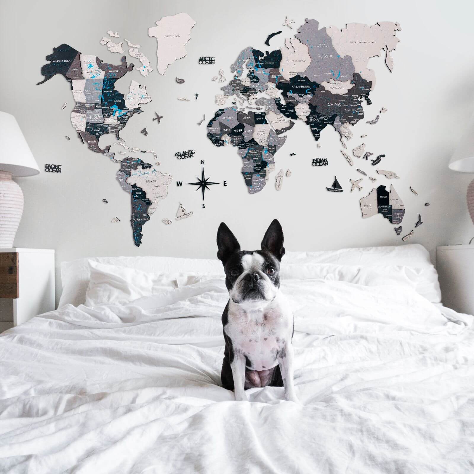 3D Wooden World Map Nordik (for US only) - Image 5