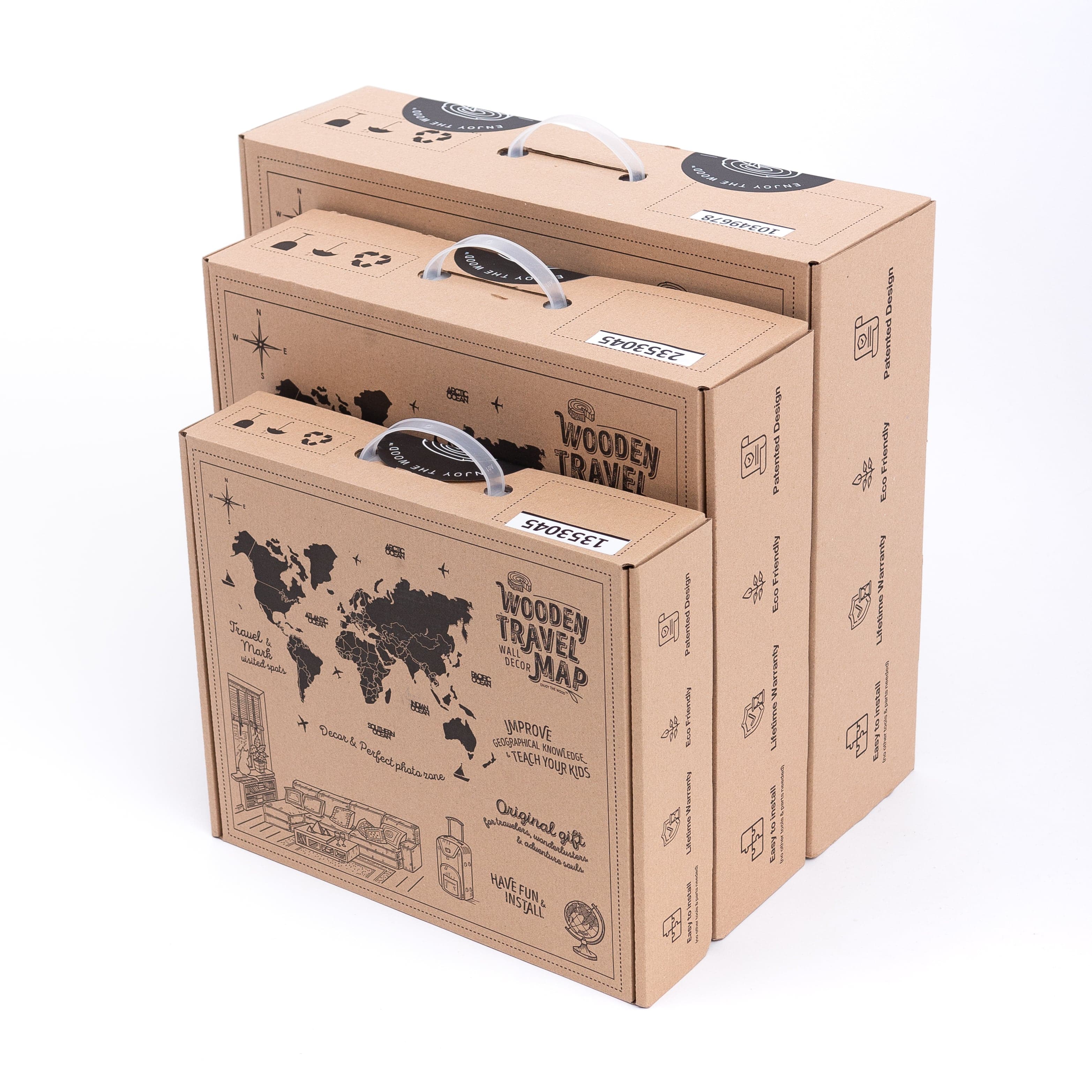 3D Wooden World Map Oak (for US only) - Image 10