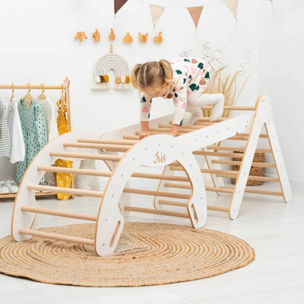 3 in 1 Pikler Triangle Set: Pikler Triangle + Arch + Ladder - Image 11