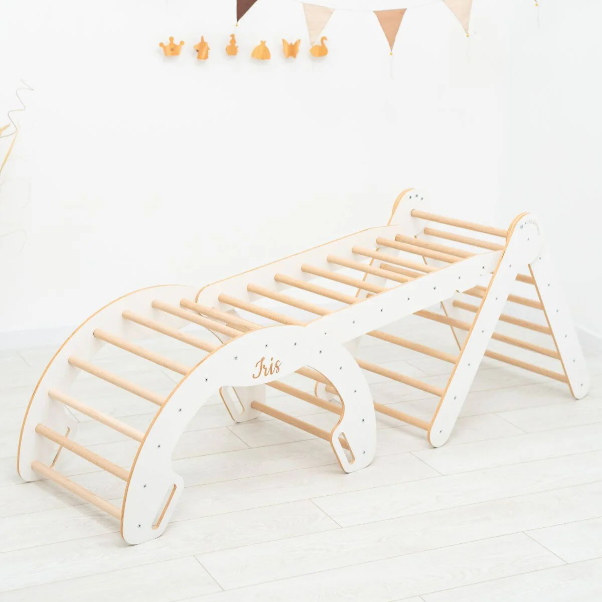 3 in 1 Pikler Triangle Set: Pikler Triangle + Arch + Ladder - Image 9