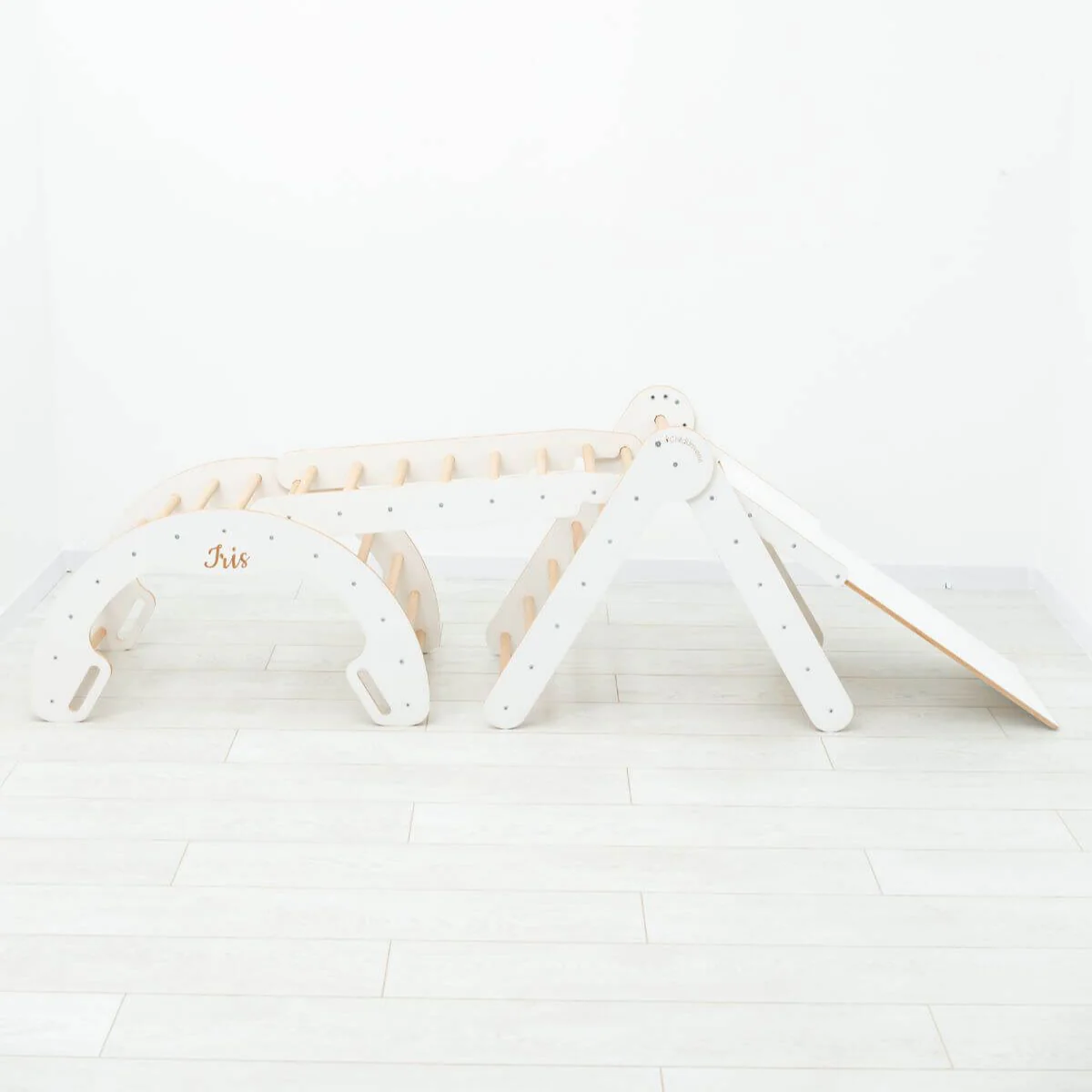 4 in 1 Indoor Climbing Set: Pikler Triangle + Slide + Ladder + Arch - Image 11
