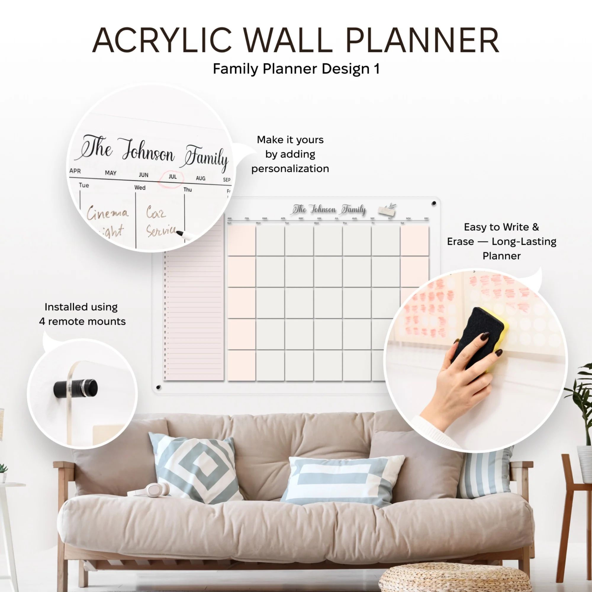 Acrylic Wall Family Planner Calendar 1 - Image 11