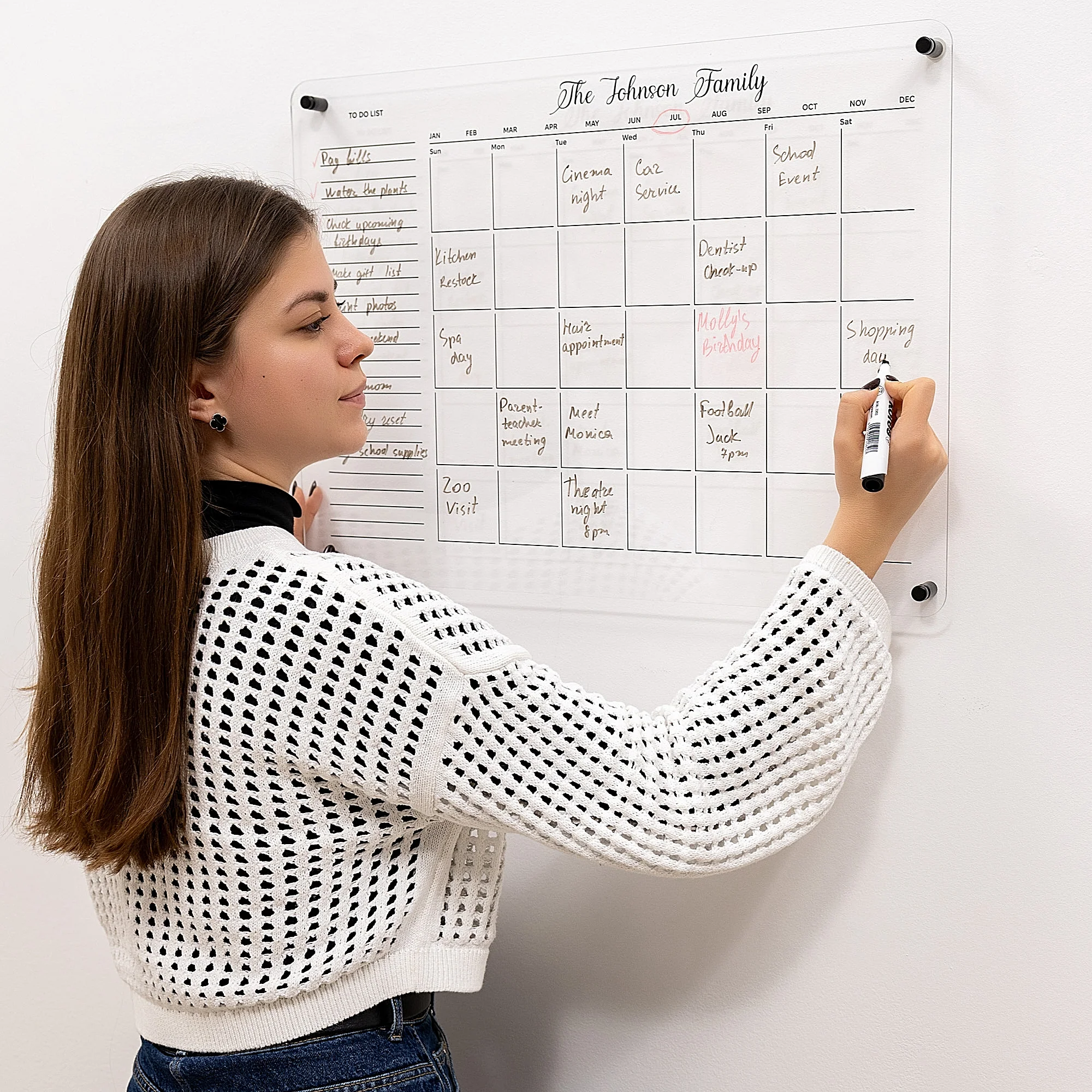 Acrylic Wall Family Planner Calendar 1 - Image 3