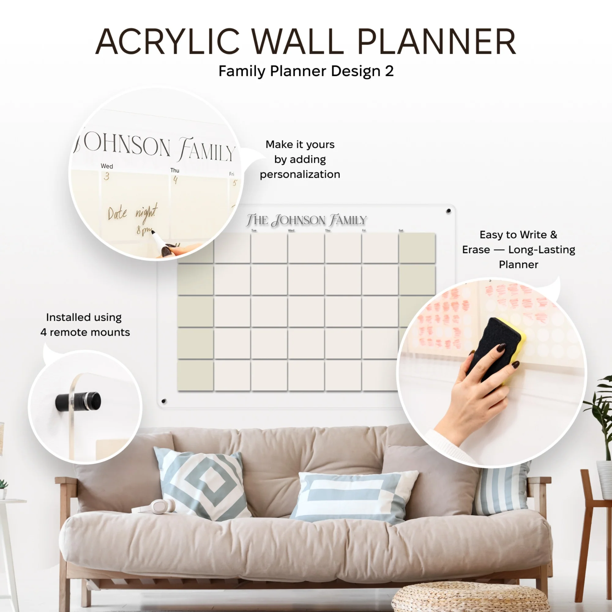 Acrylic Wall Family Planner Calendar 2 - Image 10