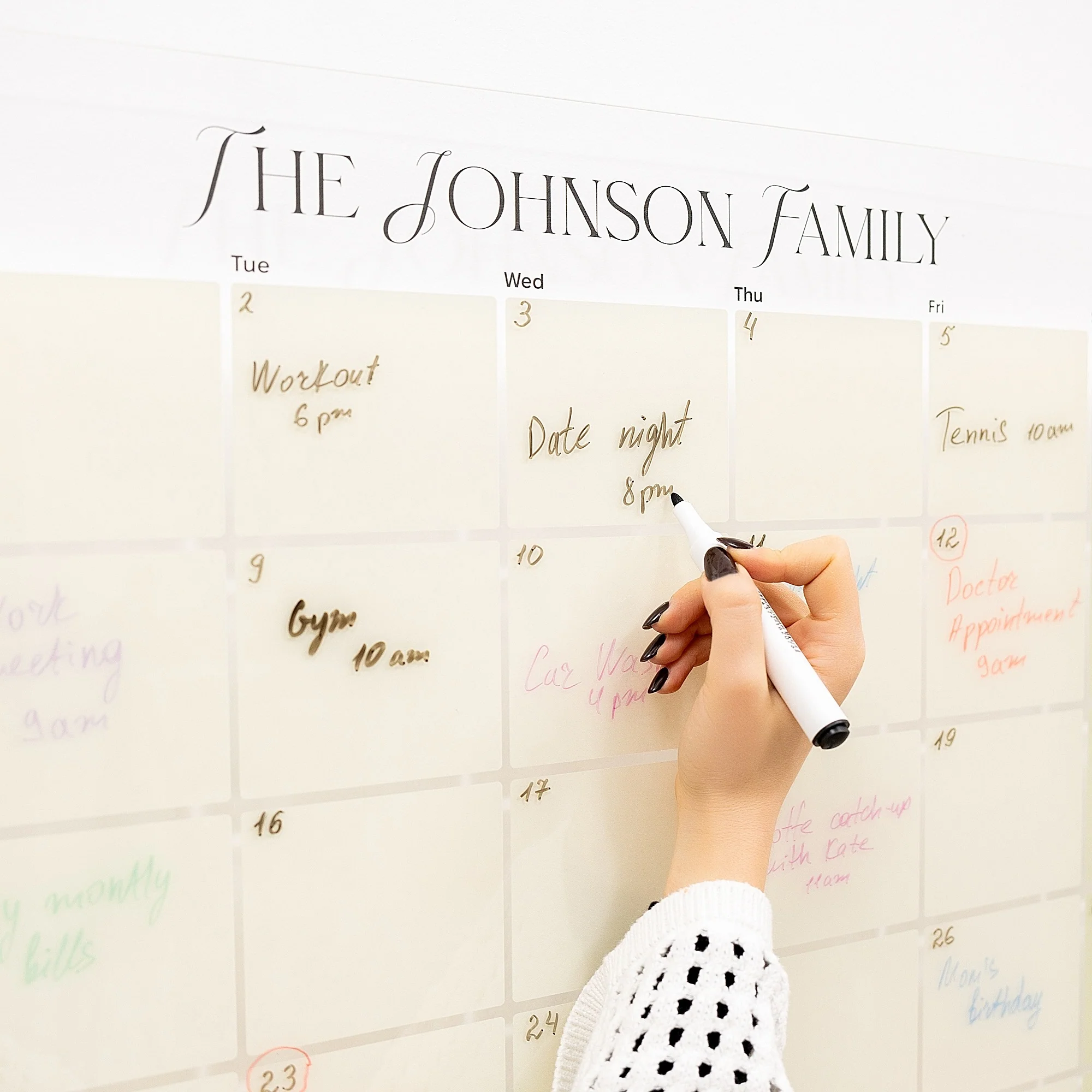 Acrylic Wall Family Planner Calendar 2 - Image 5