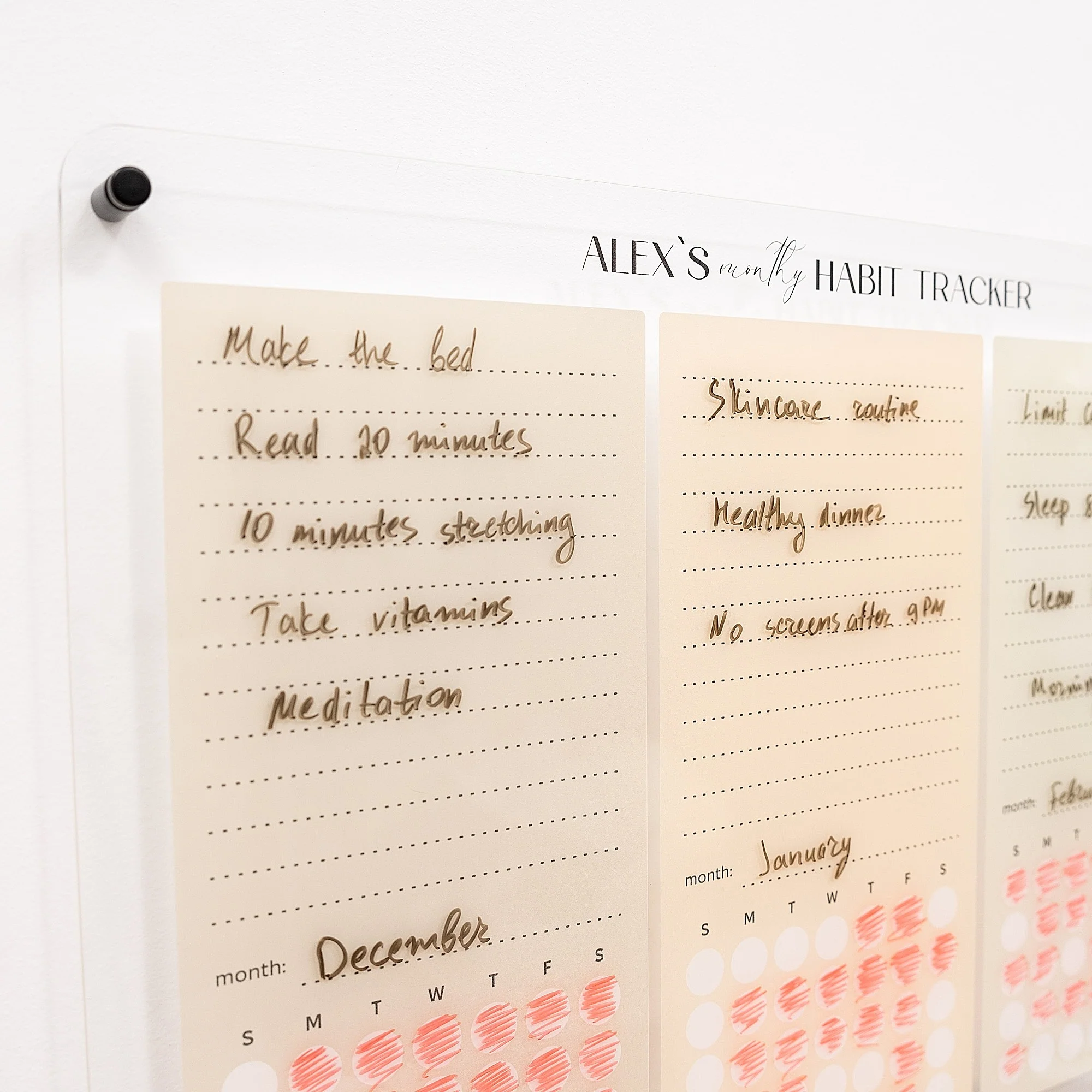 Acrylic Wall Habit Tracker Planner - Image 5