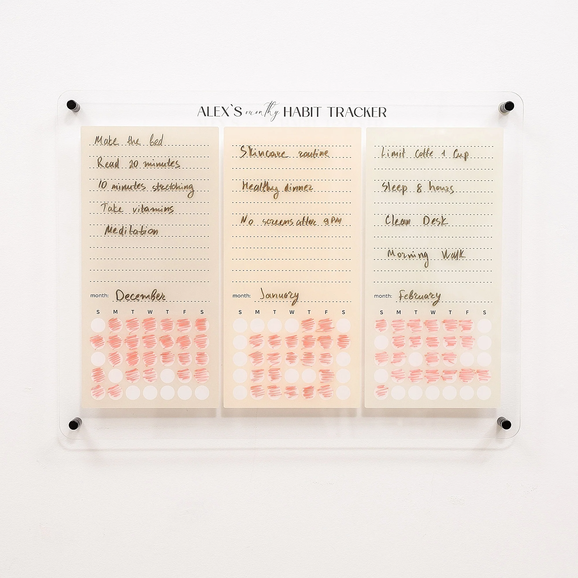 Acrylic Wall Habit Tracker Planner - Image 8