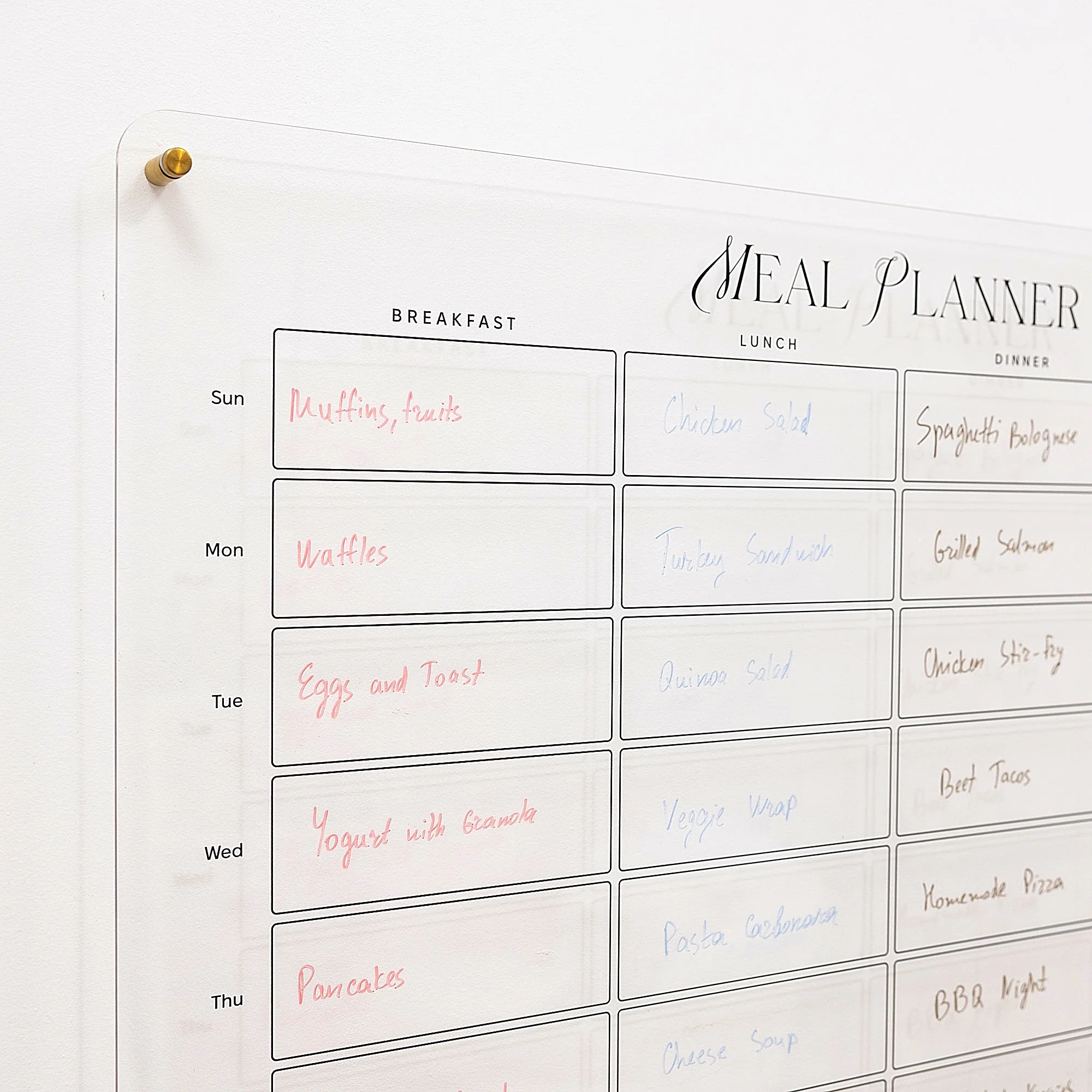 Acrylic Wall Weekly Meal Planner - Image 8