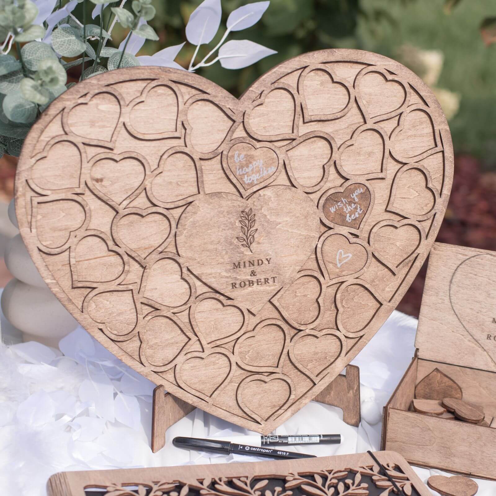 Alternative Wedding Guest Book Heart - Image 5