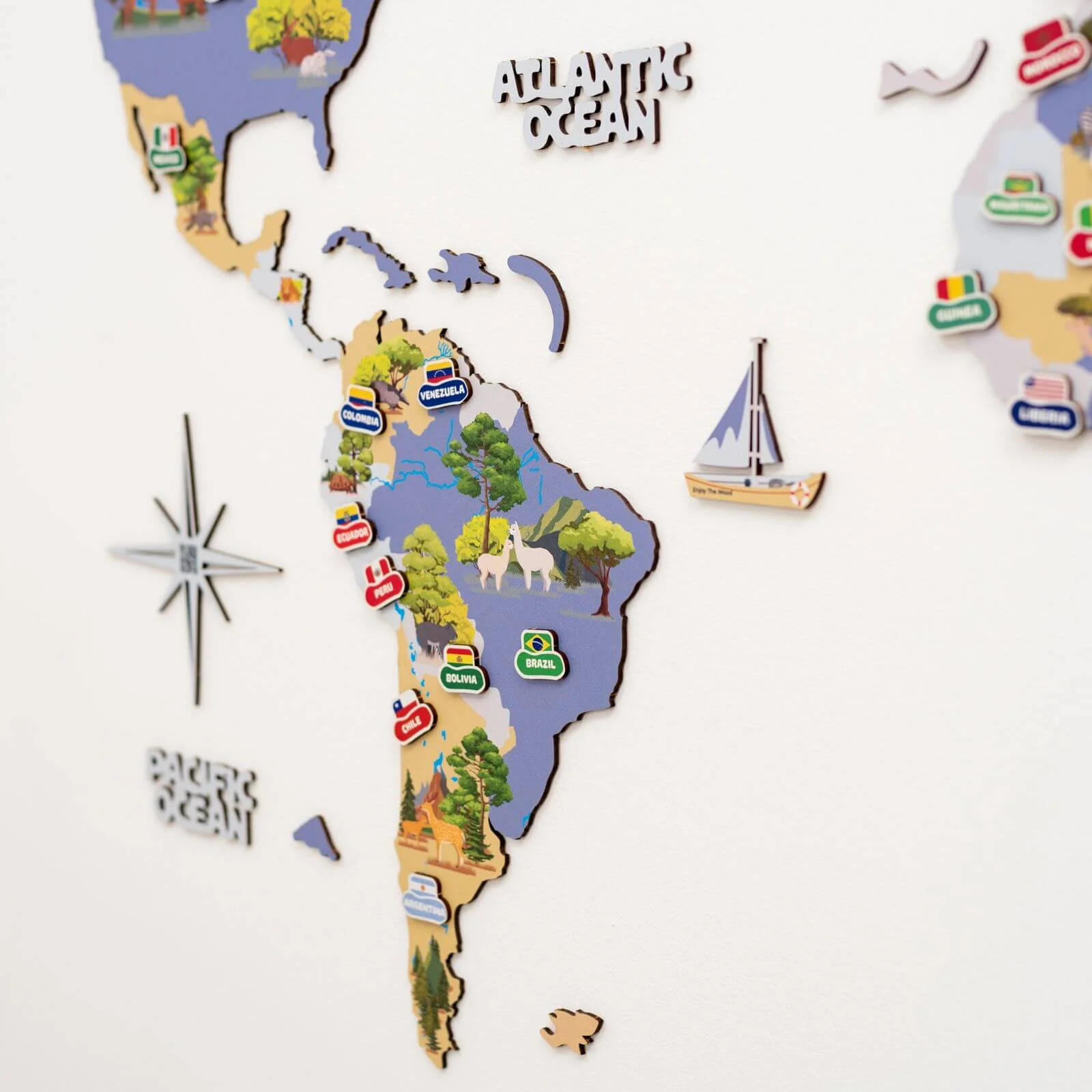 Animal World Map Indigo - Image 12