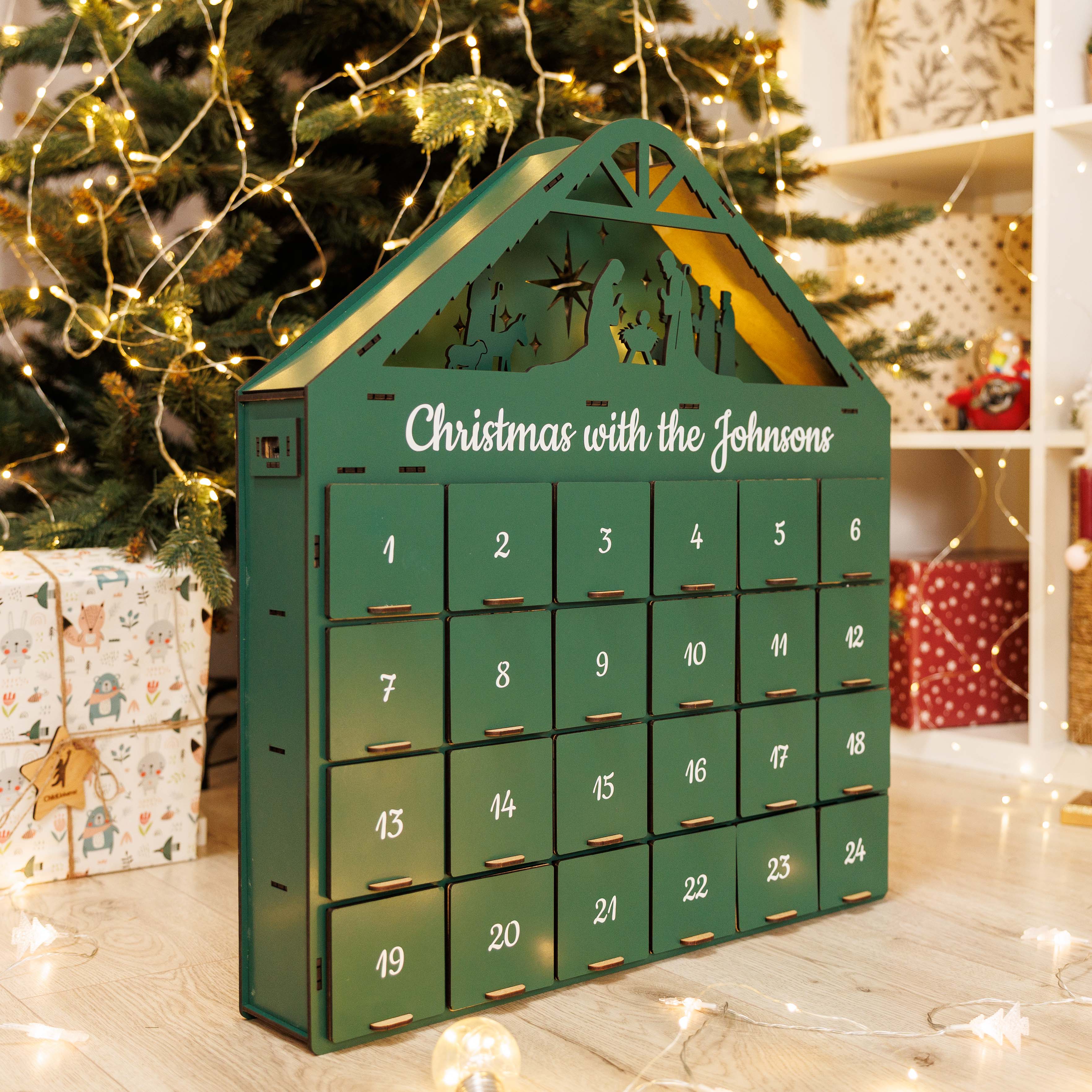 Christmas Advent Calendar - Green - Image 3