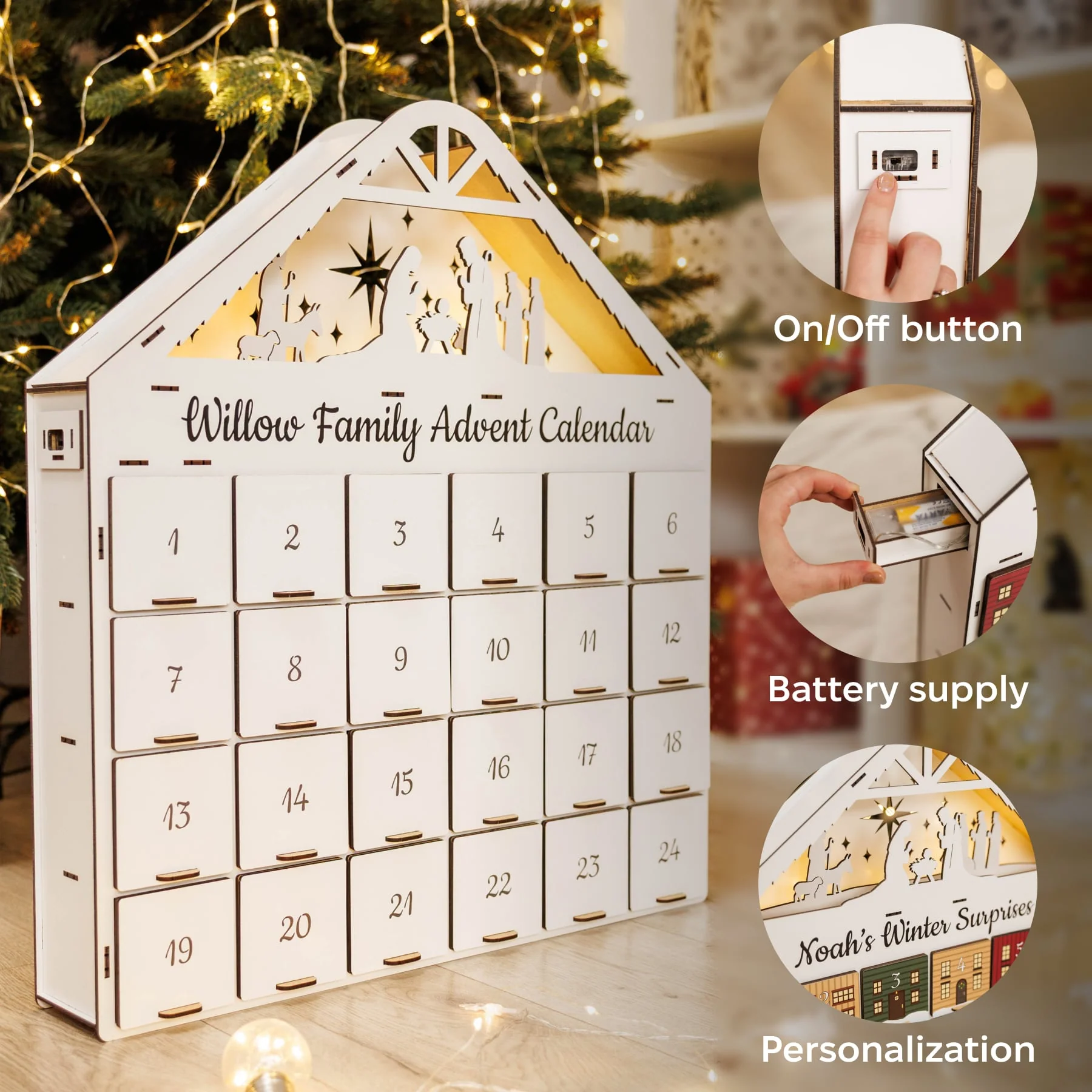Christmas Advent Calendar - White - Image 8