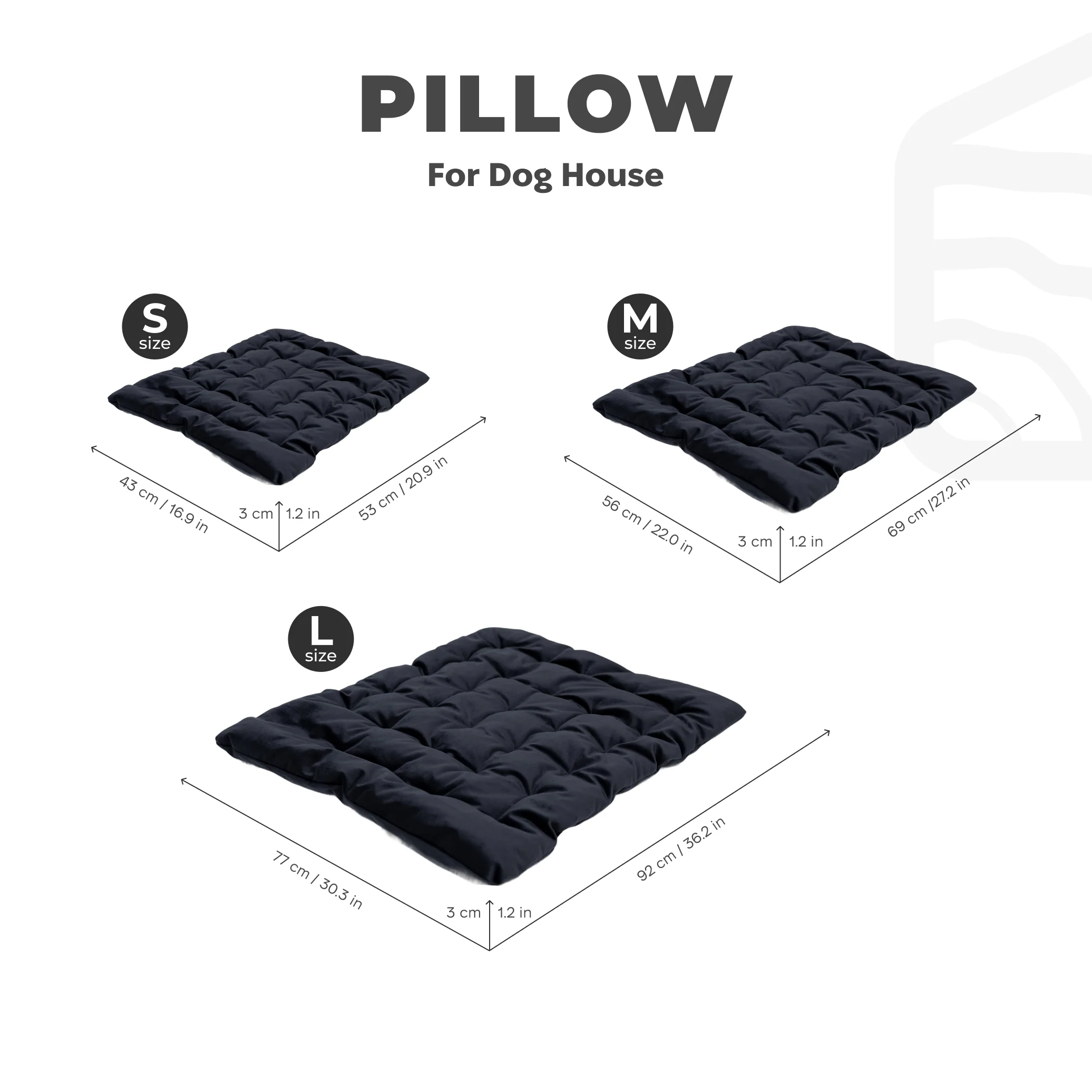 Dog House Pillow - Black - Image 3