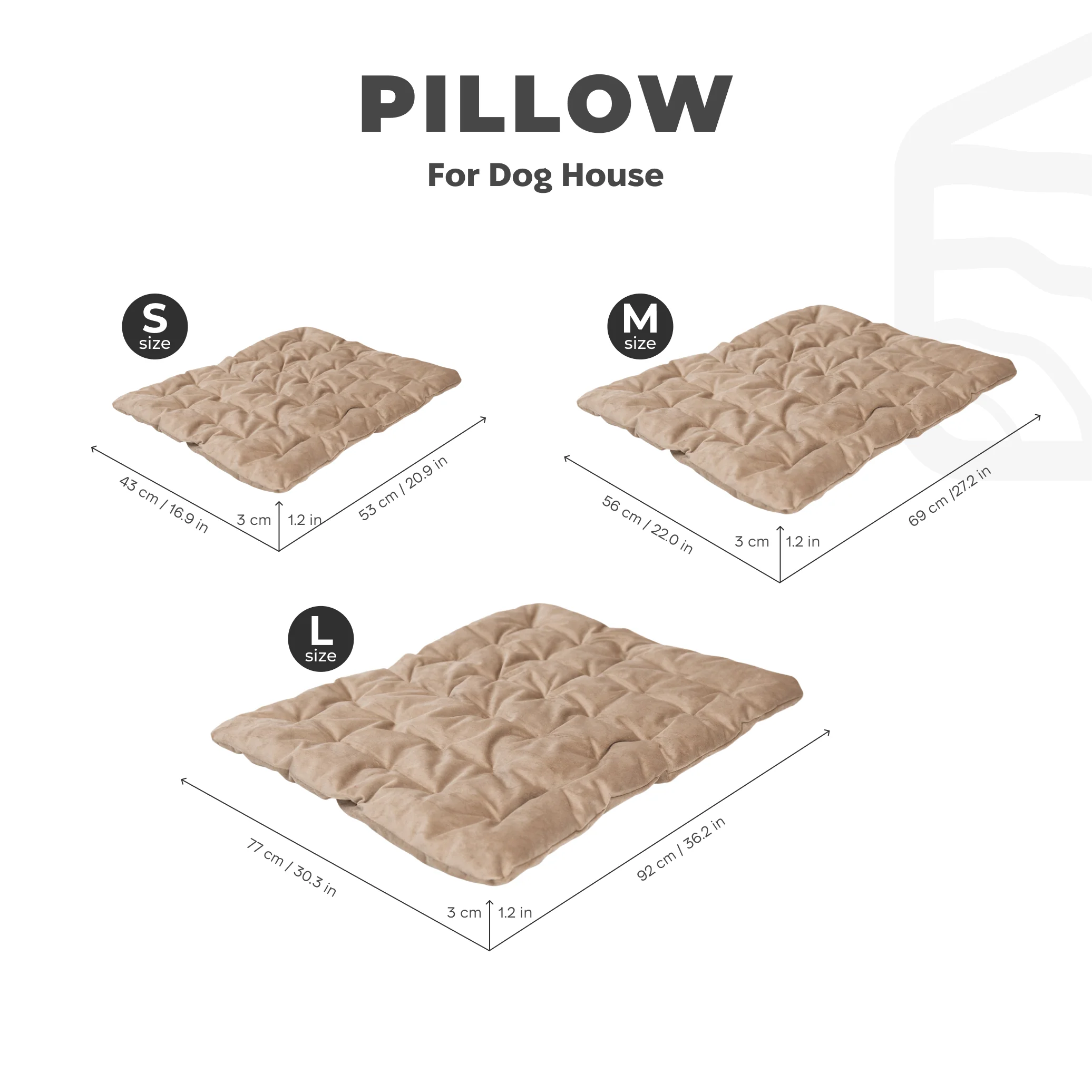 Dog House Pillow - Brown - Image 3