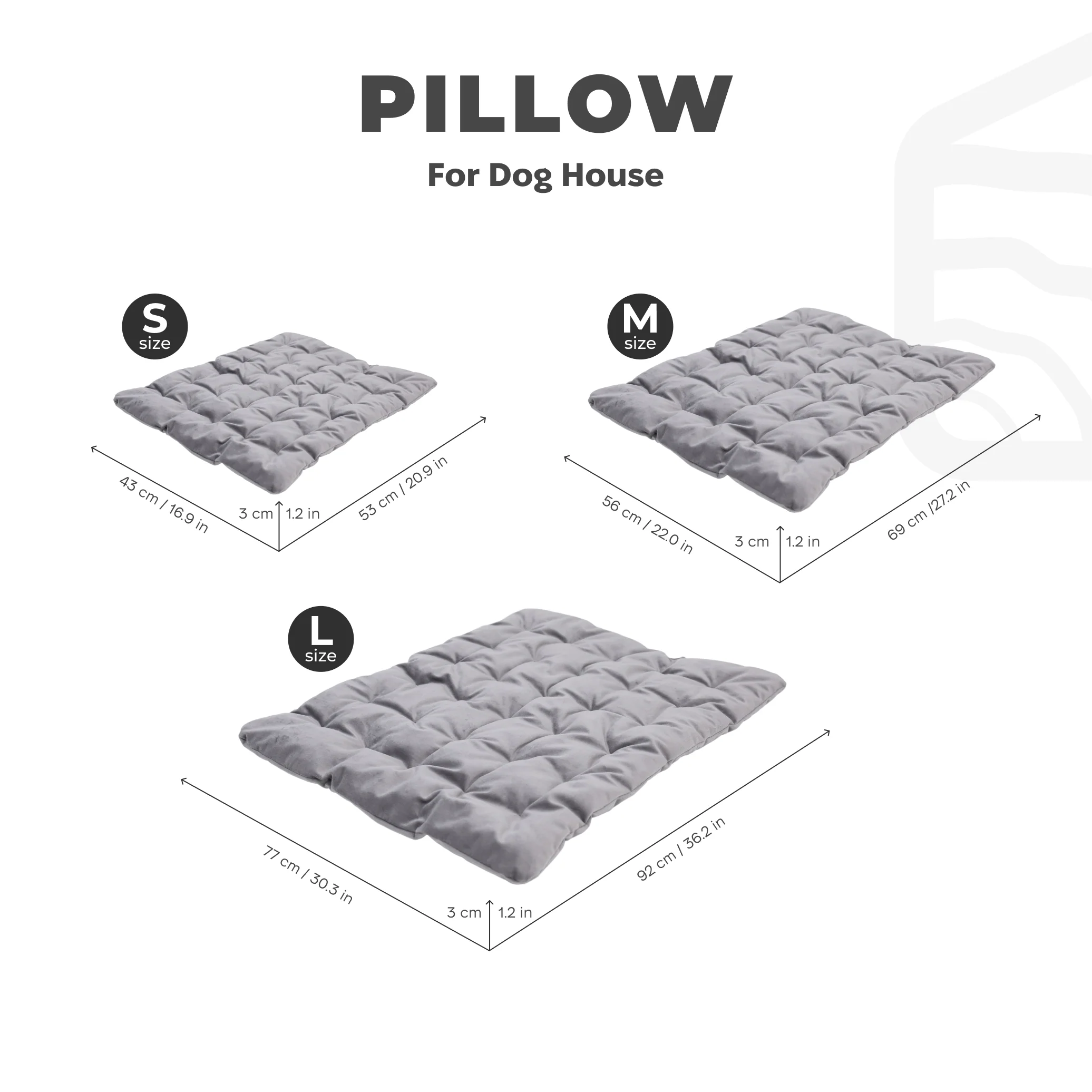 Dog House Pillow - Gray - Image 3