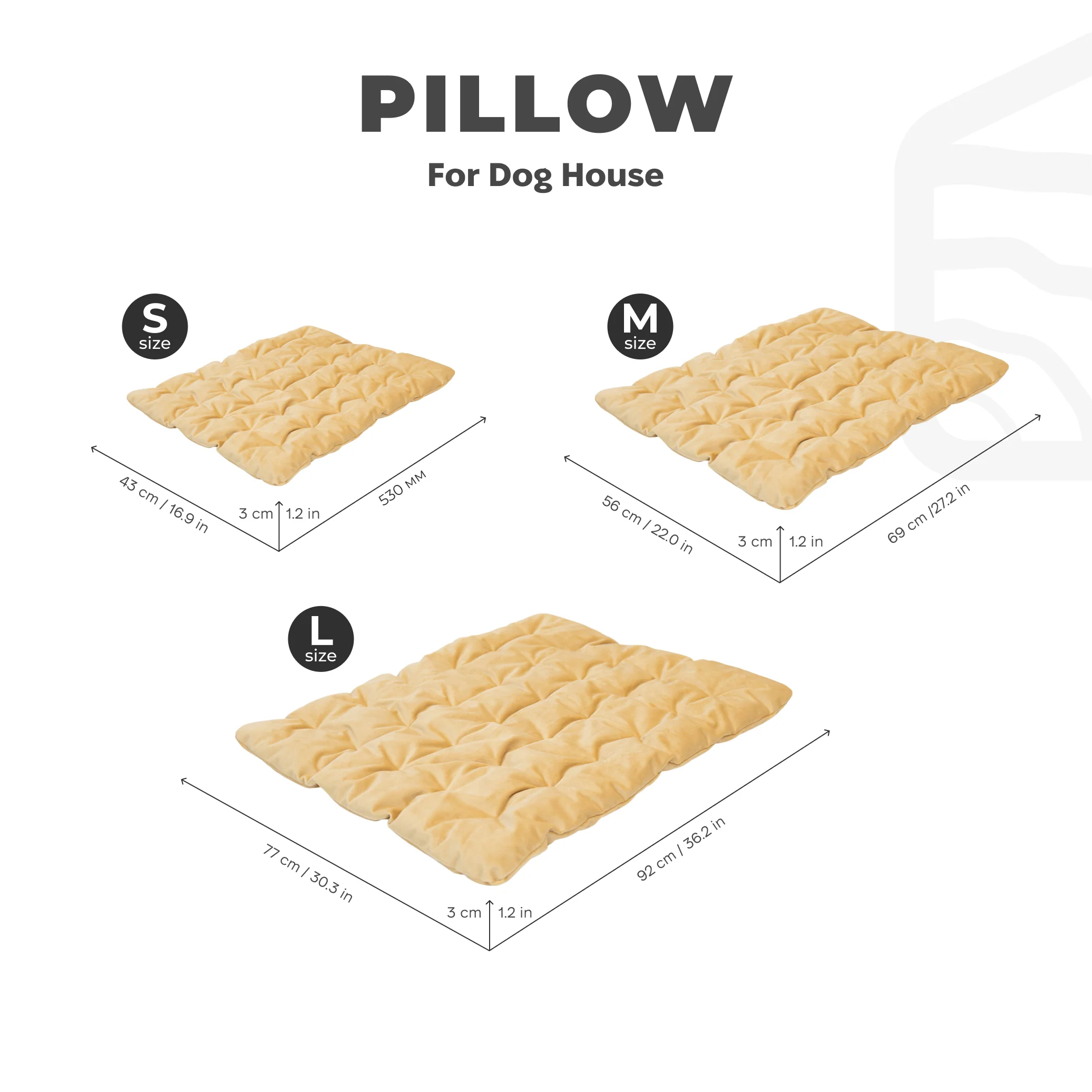 Dog House Pillow - Yellow - Image 3