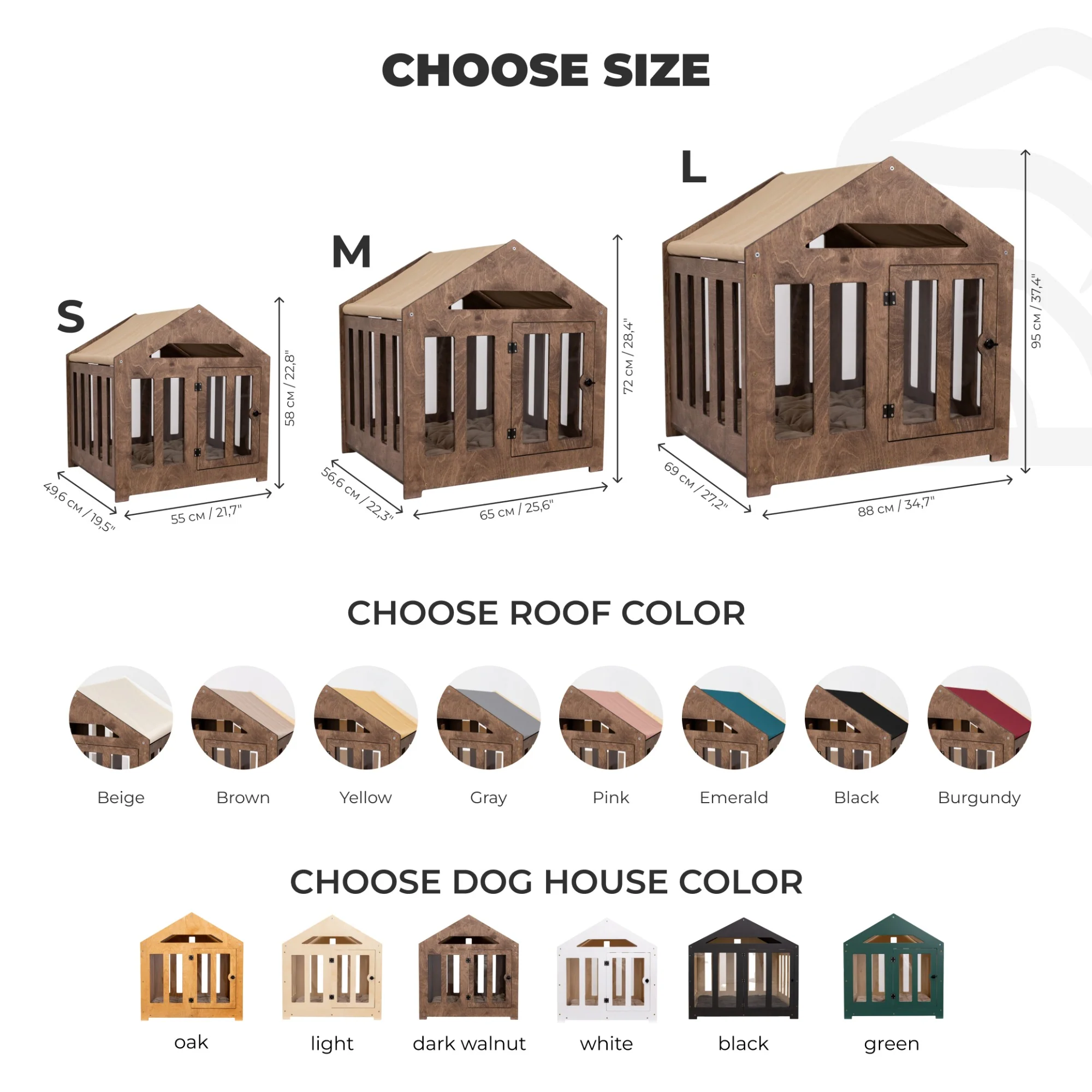 Dog House with a Fabric Roof - Dark Walnut - Image 17