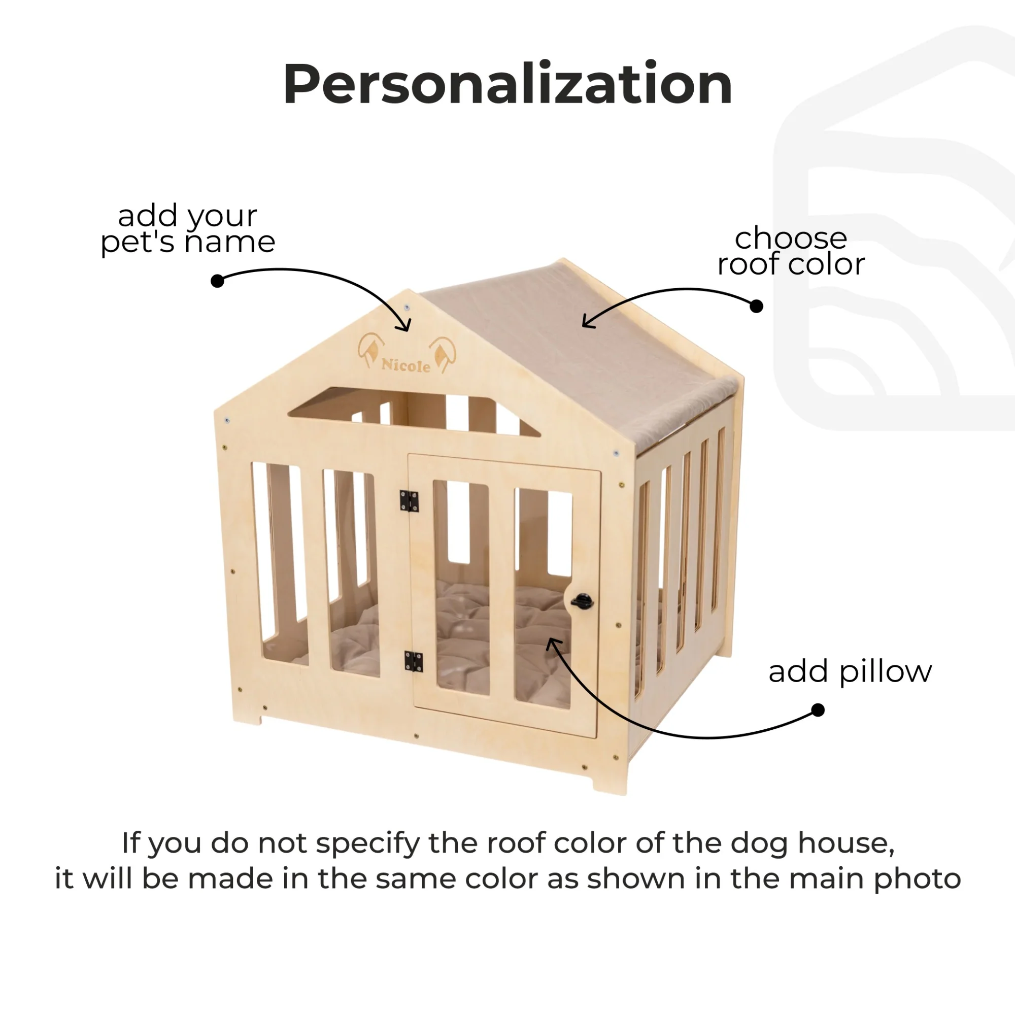 Dog House with a Fabric Roof - Light - Image 16