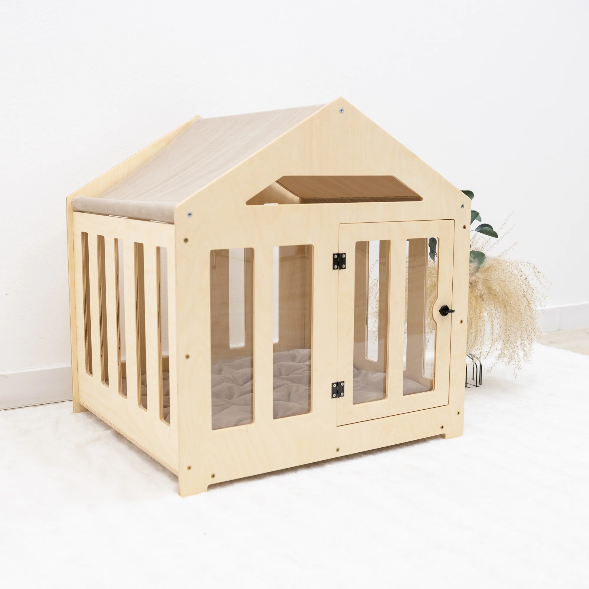 Dog House with a Fabric Roof - Light - Image 2