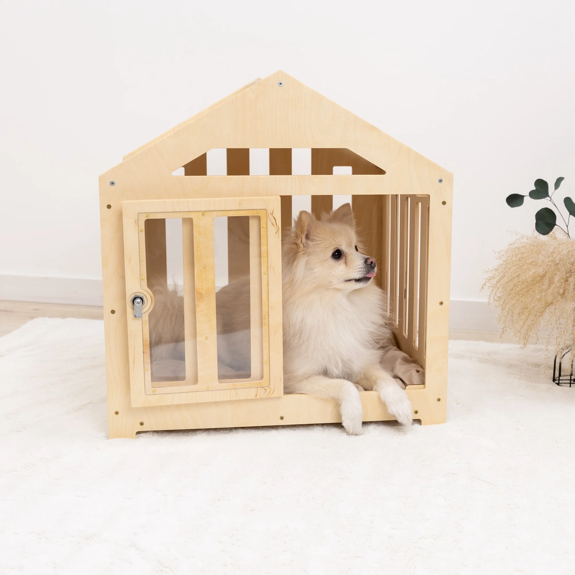 Dog House with a Fabric Roof - Light - Image 3