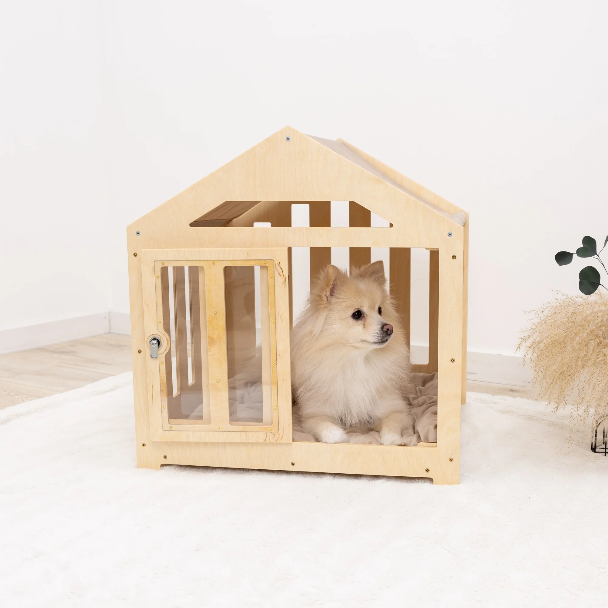 Dog House with a Fabric Roof - Light - Image 5