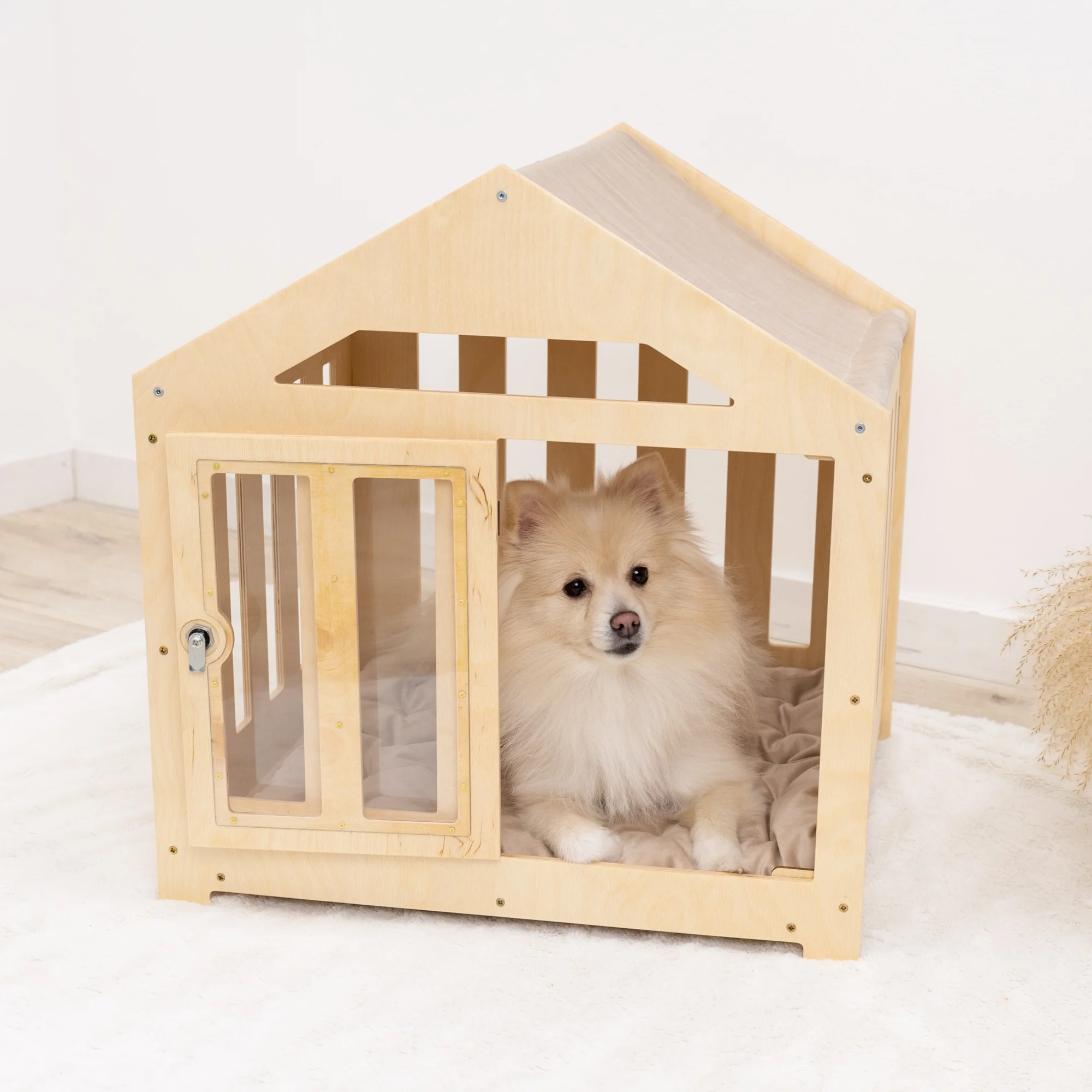 Dog House with a Fabric Roof - Light - Image 9