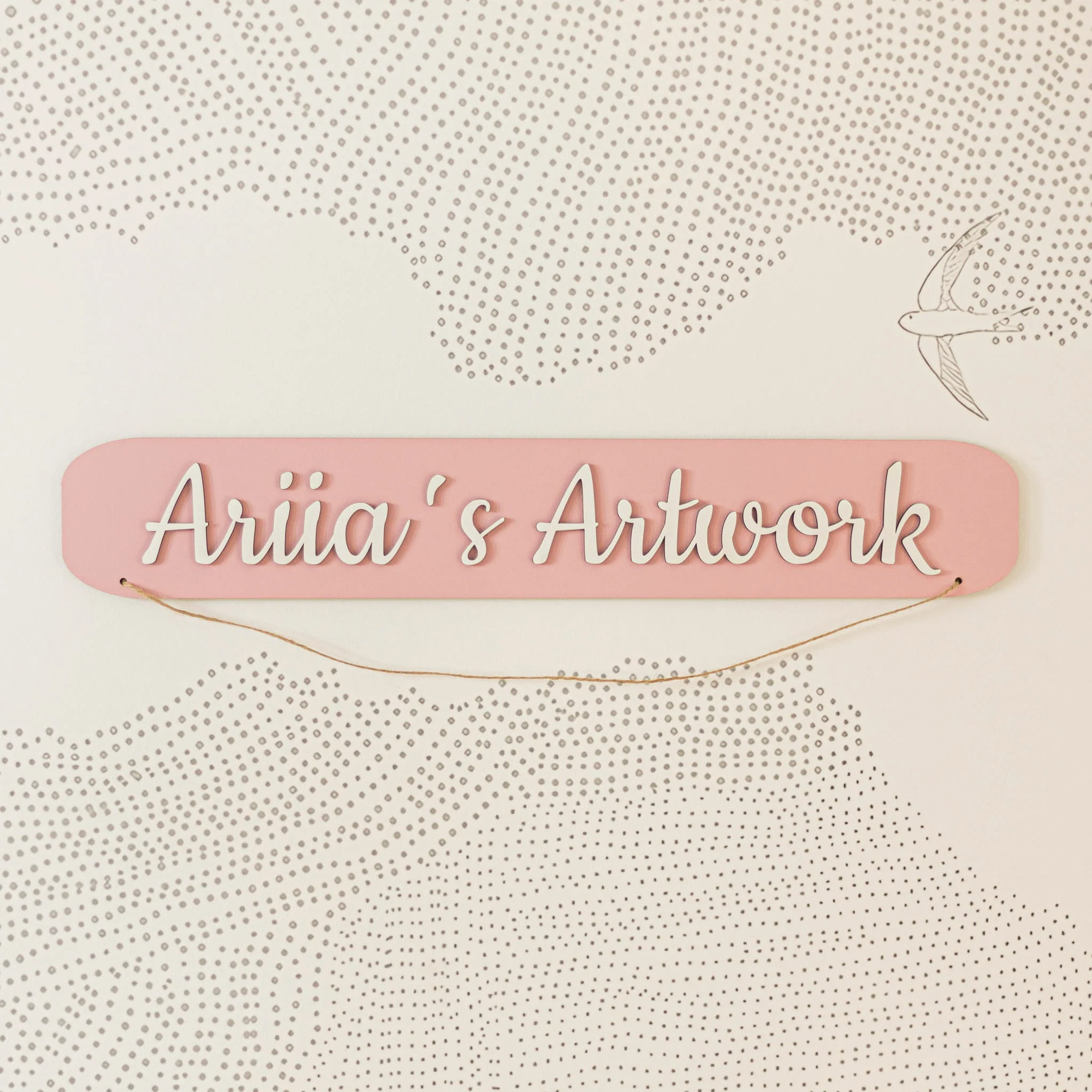 Kids Art Display Wall - Pink - Image 7