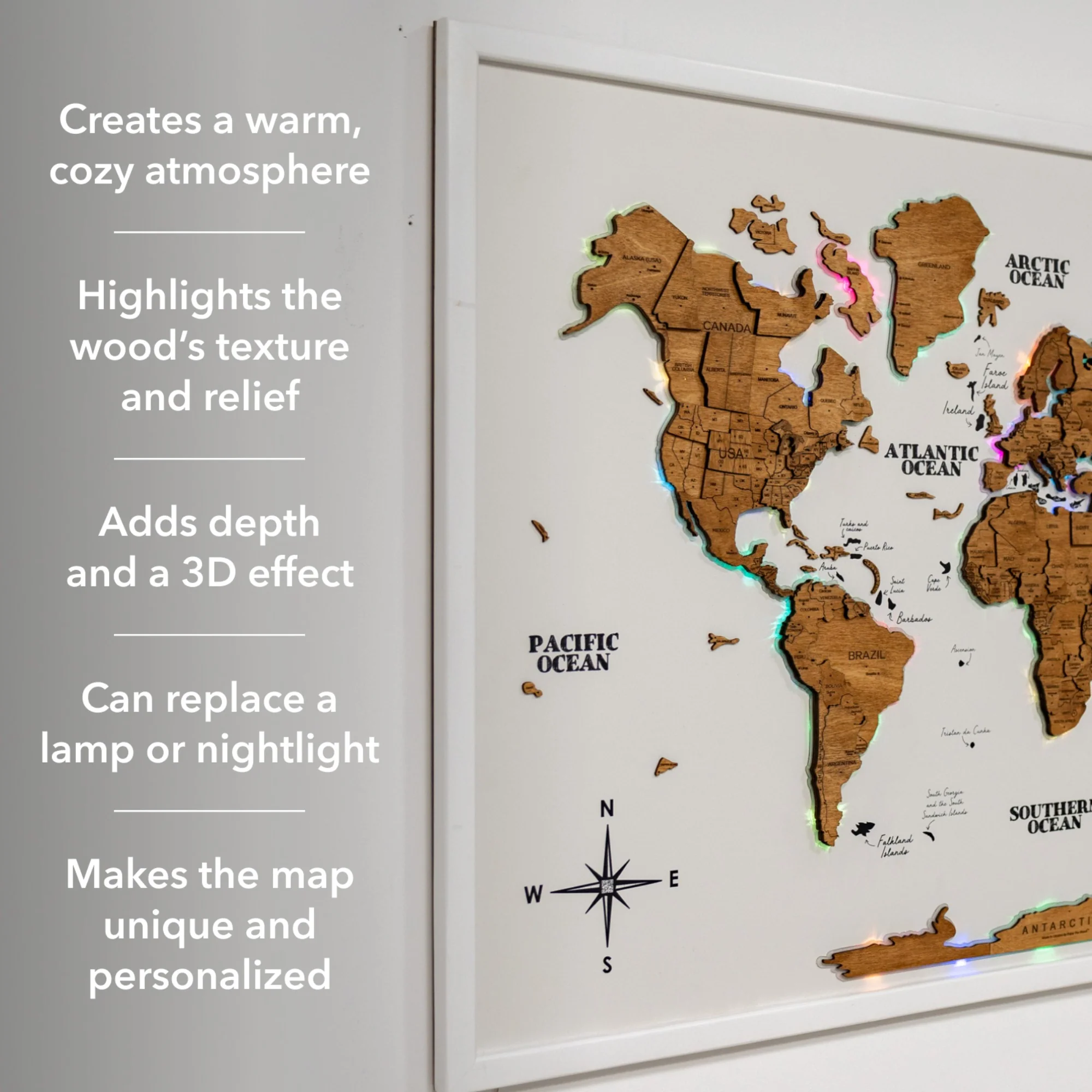 Map on Board LED 2.0 Oak - Image 4