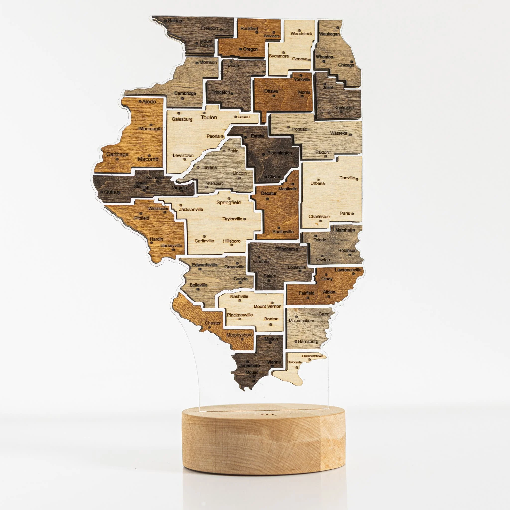 Night Light - Map of Illinois State - Image 5