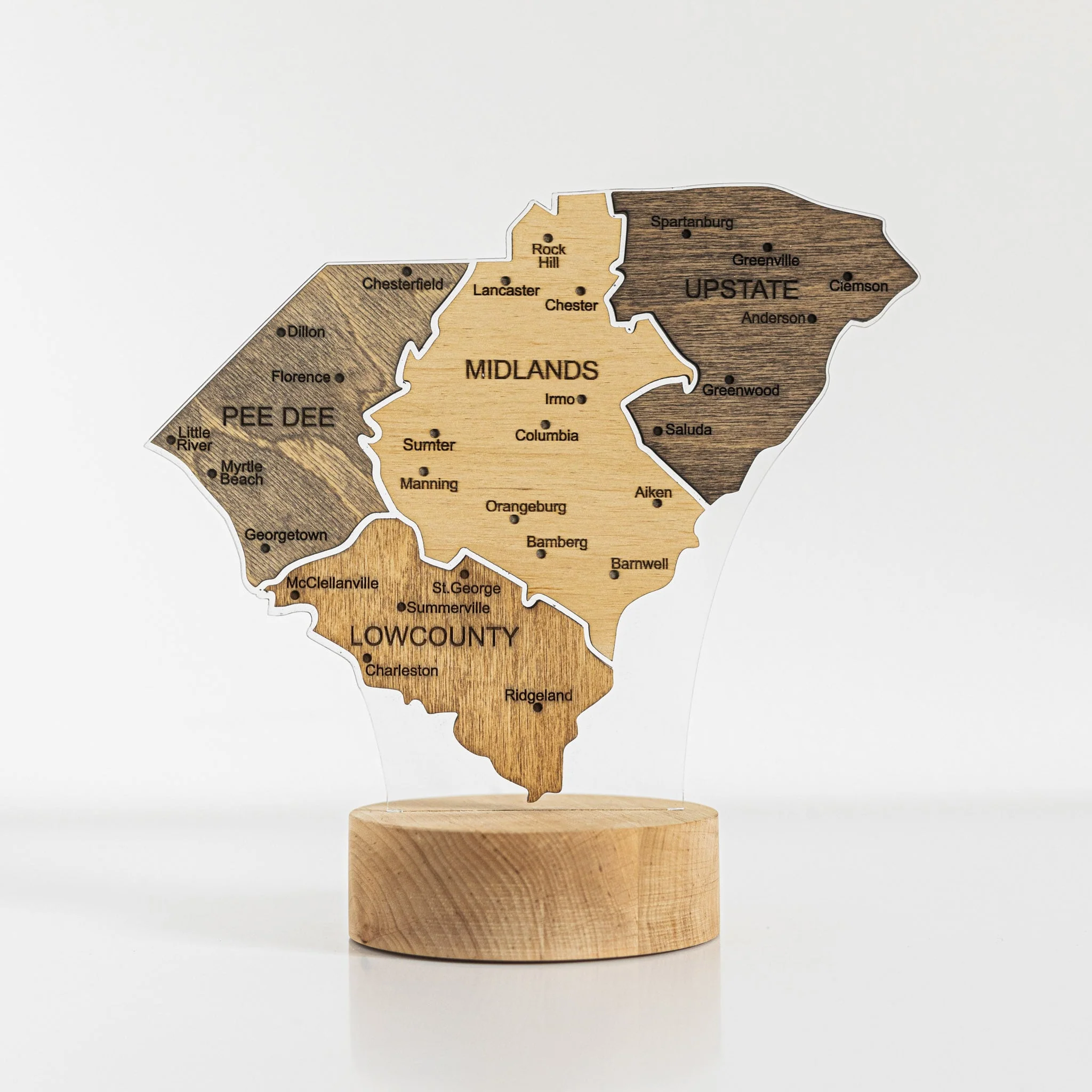 Night Light - Map of South Carolina State - Image 5