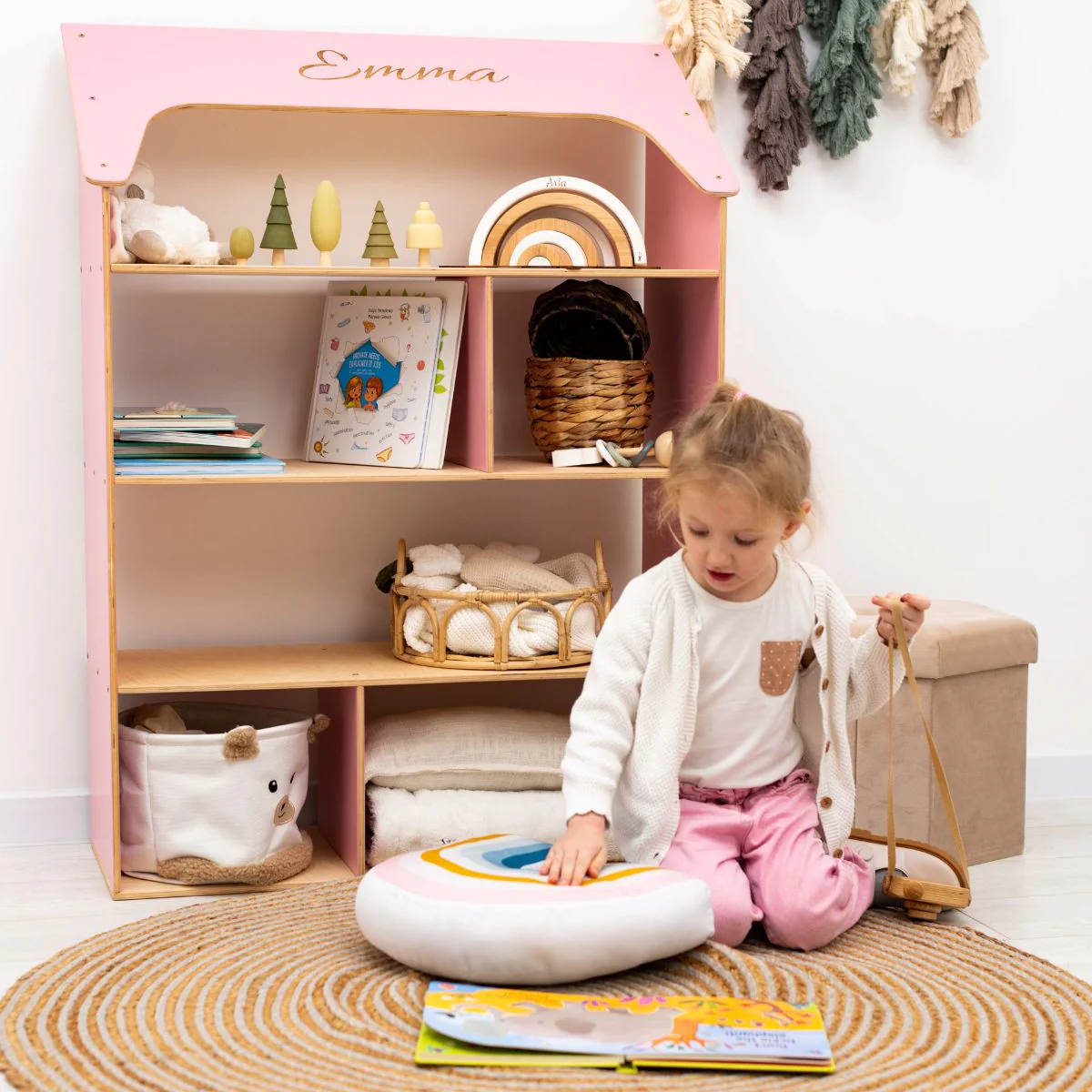 Pink Dollhouse Bookcase - Image 3