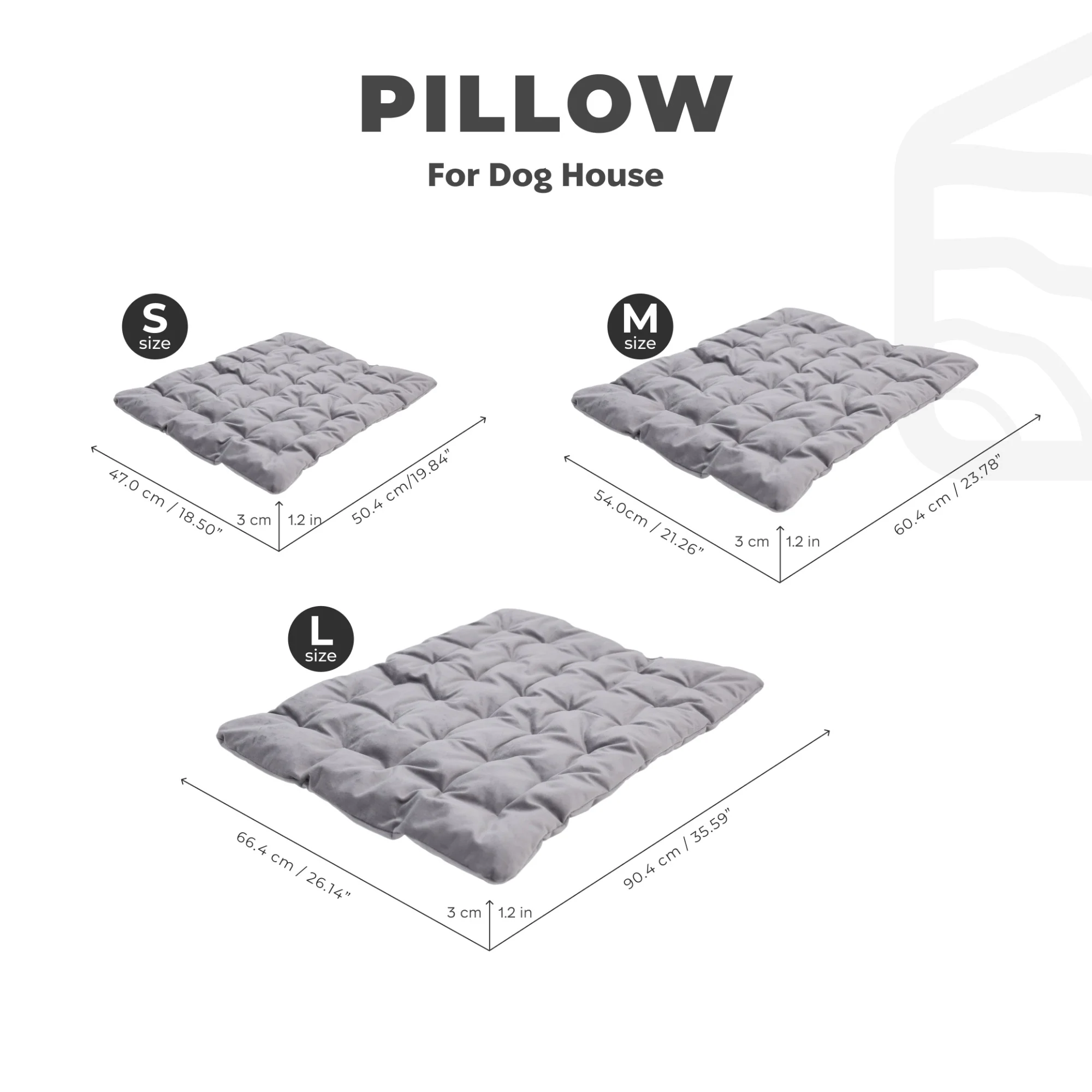 Sleeping Dog House Pillow - Gray - Image 3