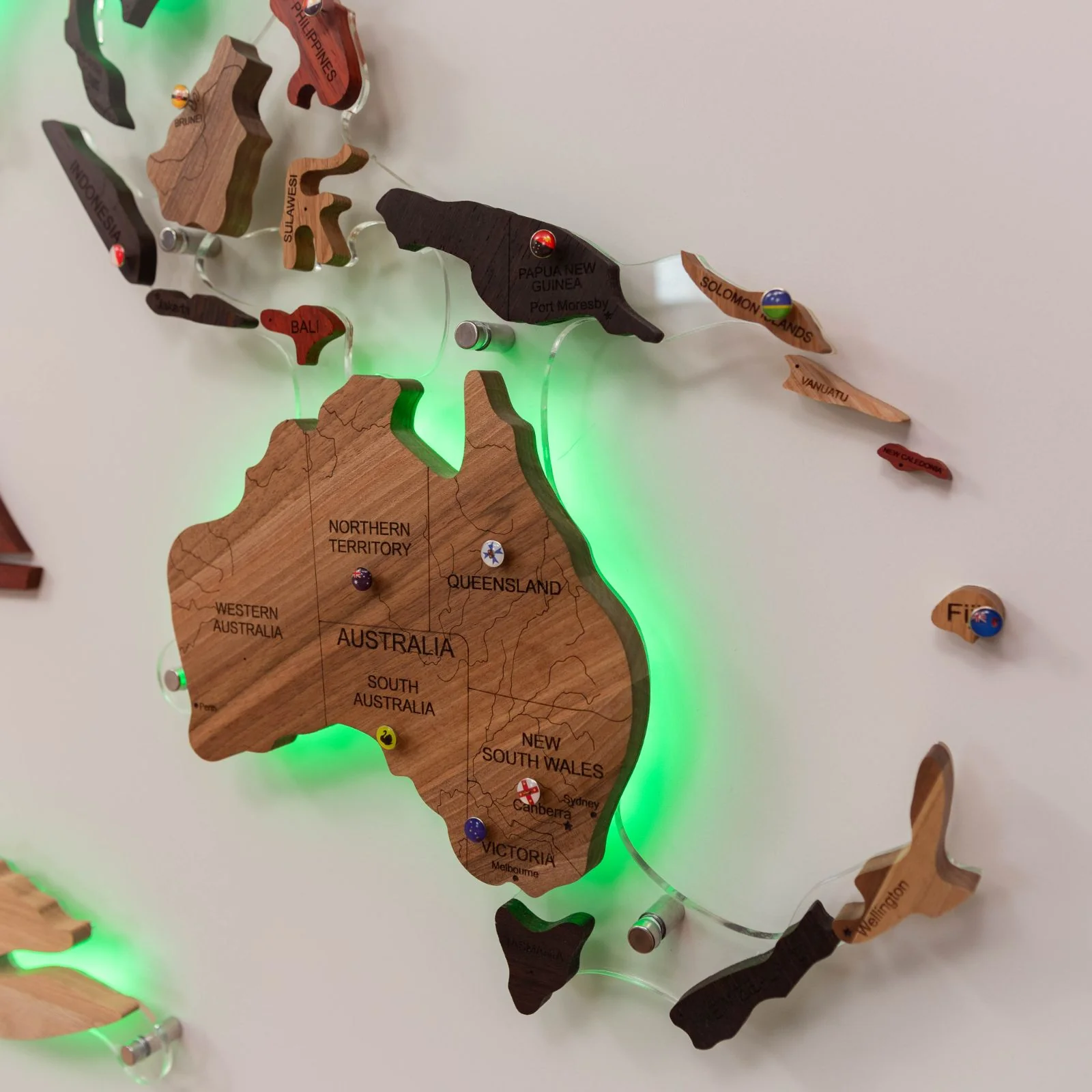 3D Solid Wooden World Map - Image 4