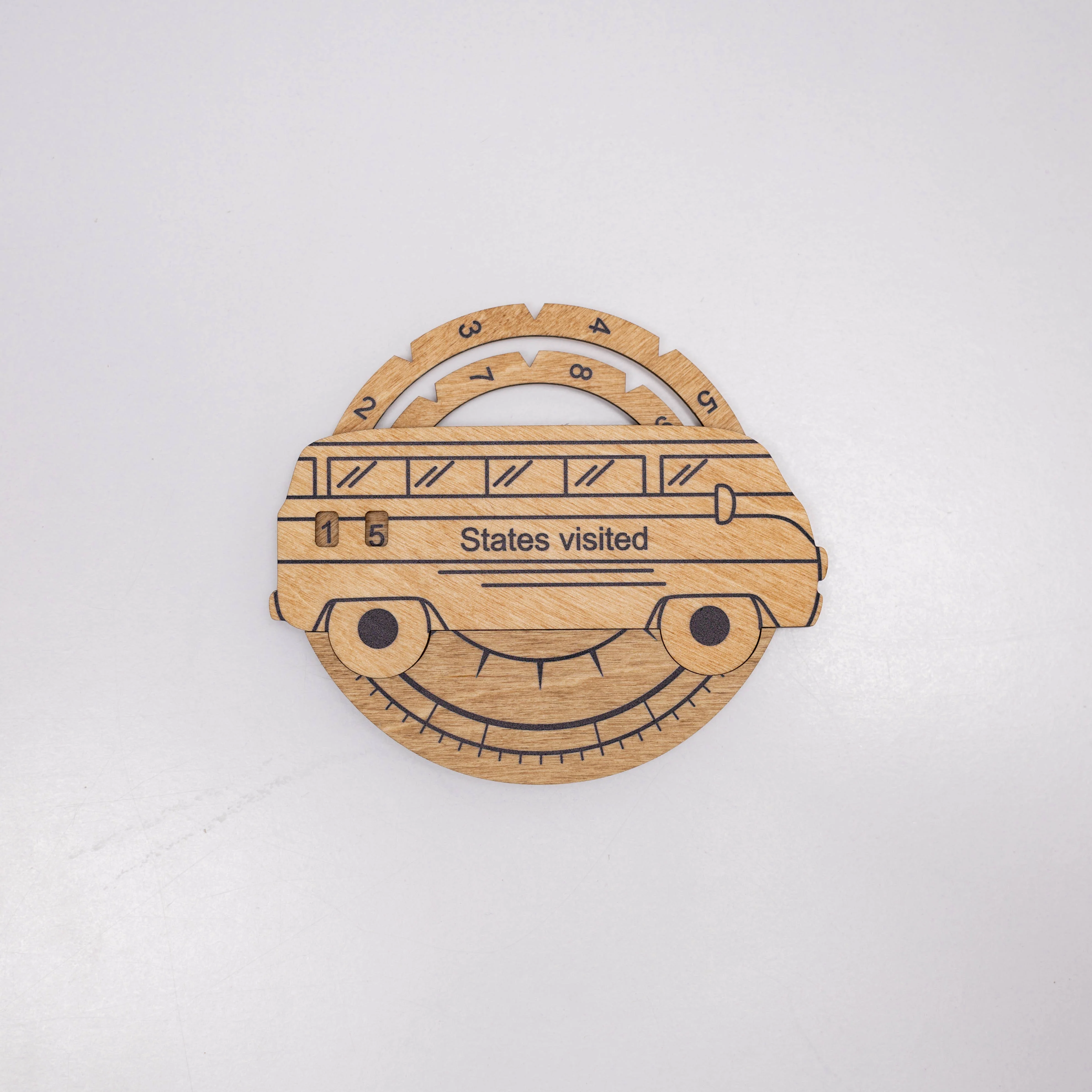 Travel Tracker 3D Wooden USA Map –  Gold - Image 2