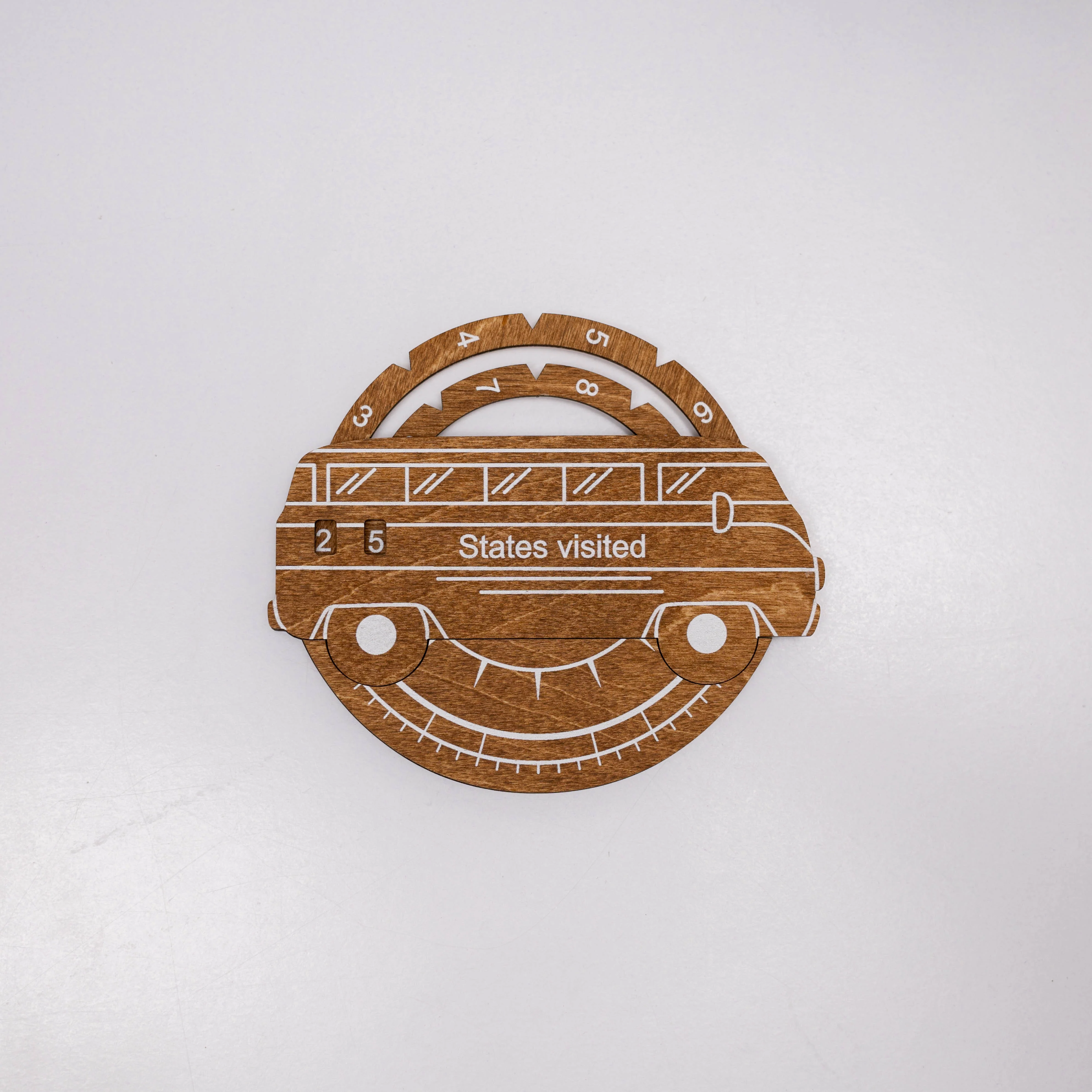 Travel Tracker 3D Wooden USA Map – Oak - Image 2