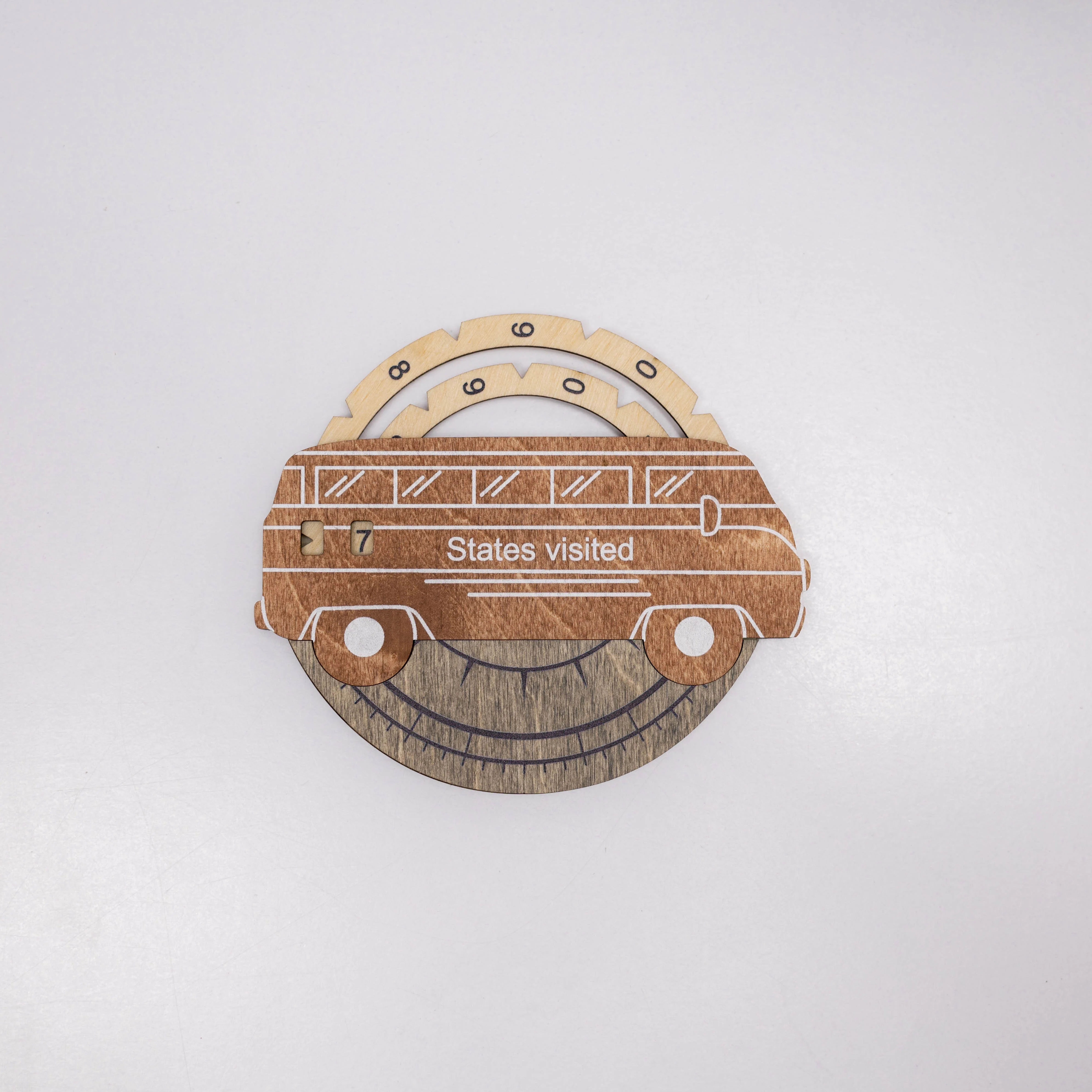 Travel Tracker 3D Wooden USA Map – Smokey - Image 2