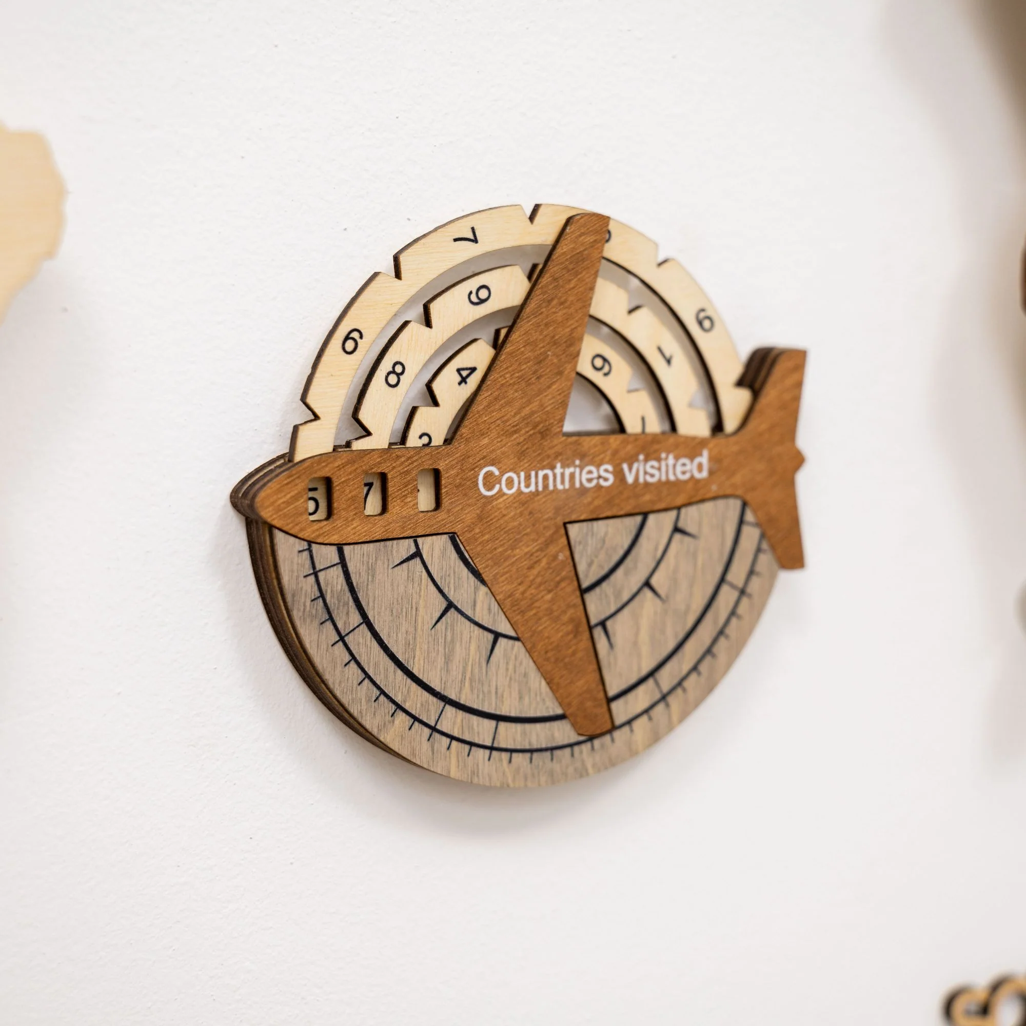 Travel Tracker 3D Wooden World Map – Multicolor - Image 2