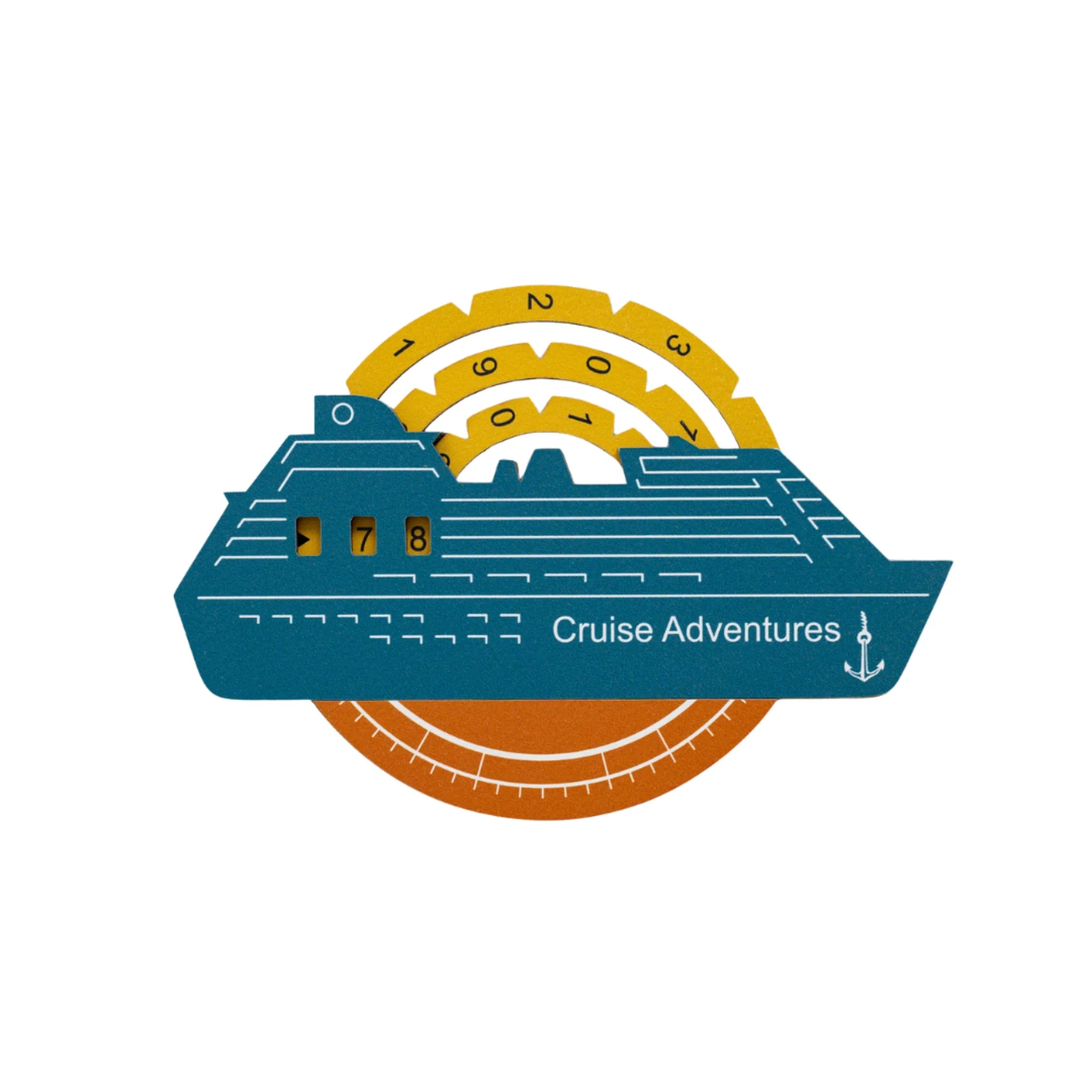 Travel Tracker Cruise Liner 3D Colored Wooden World Map - Indie
