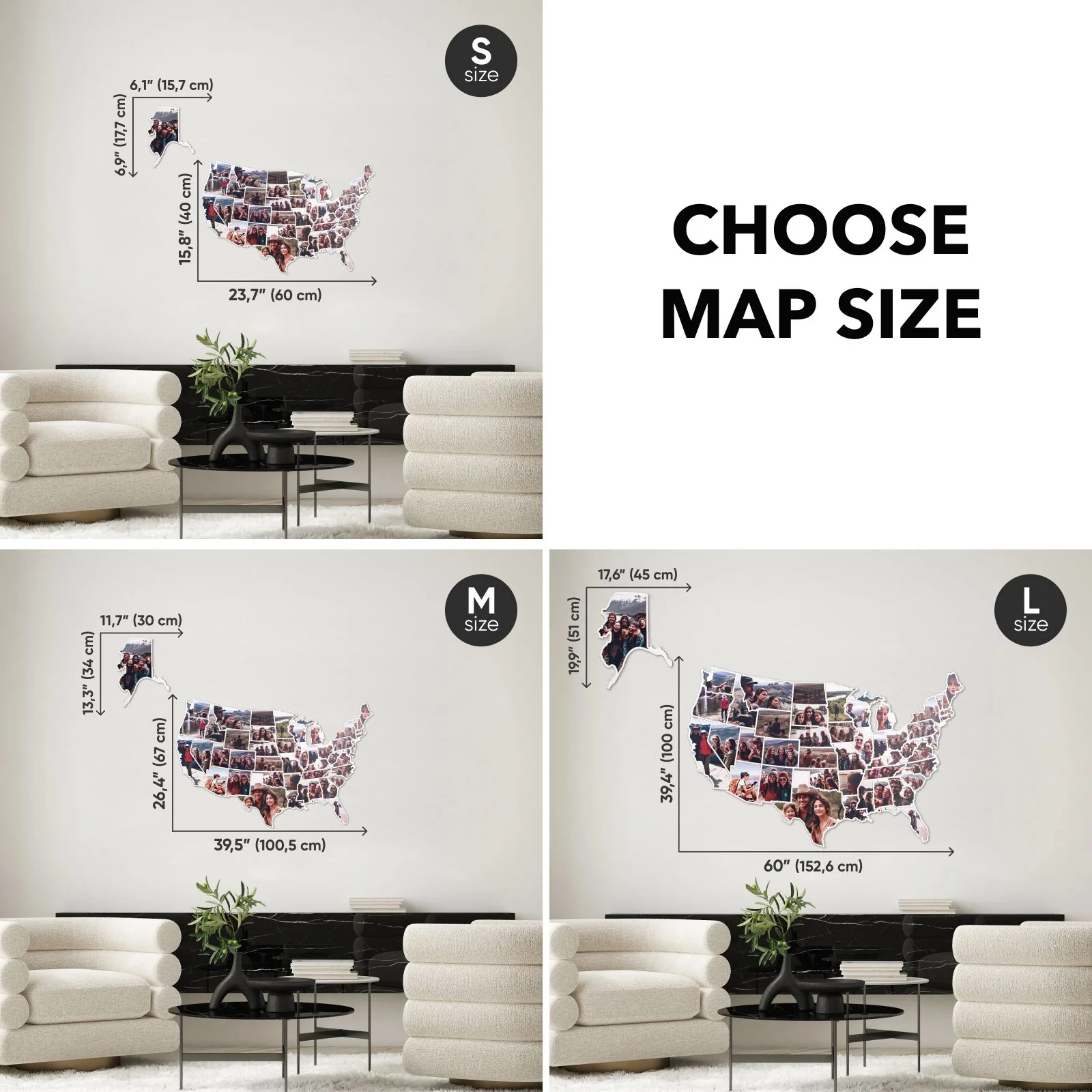 USA Photo Map Midnight - Image 4