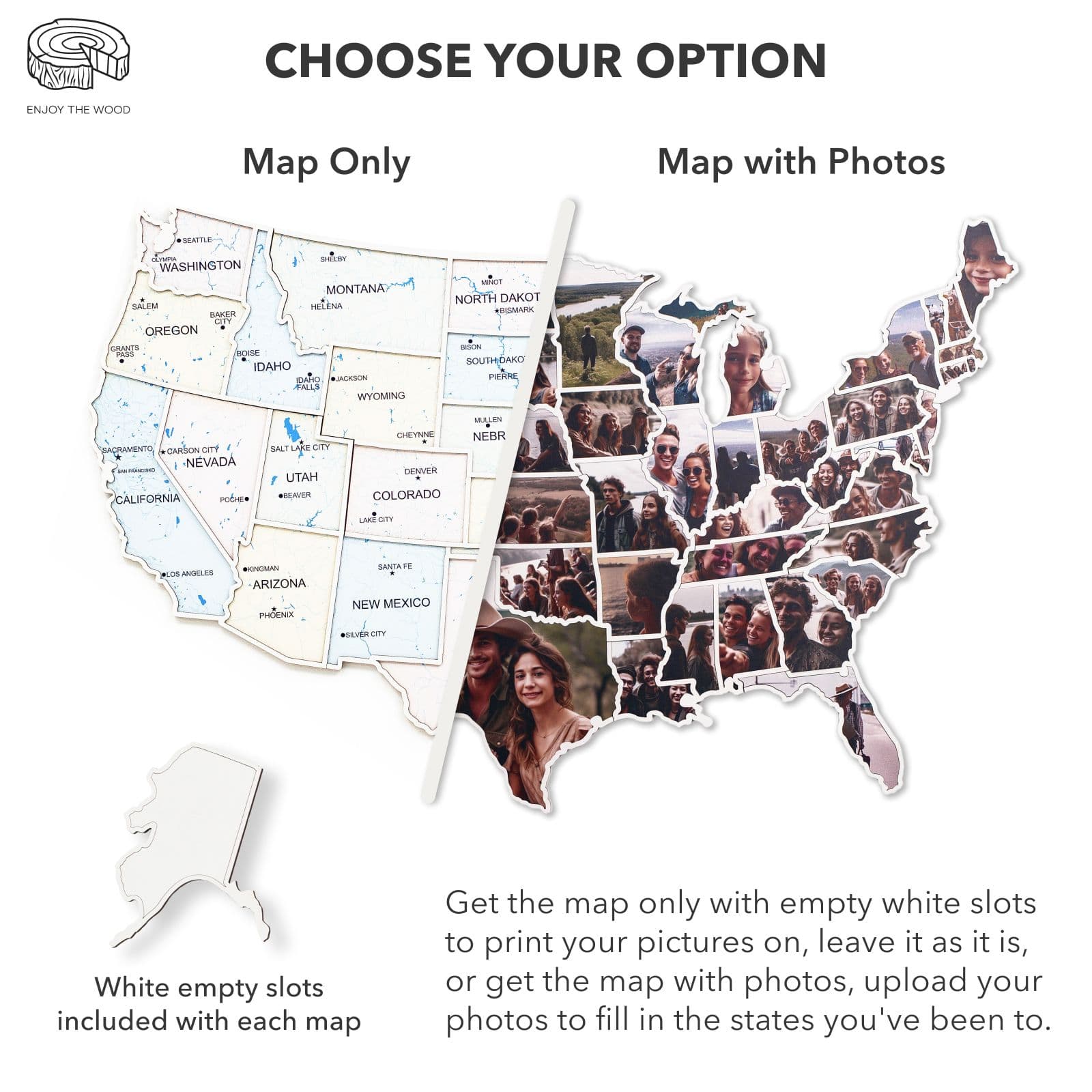 USA Photo Map Pastel - Image 3